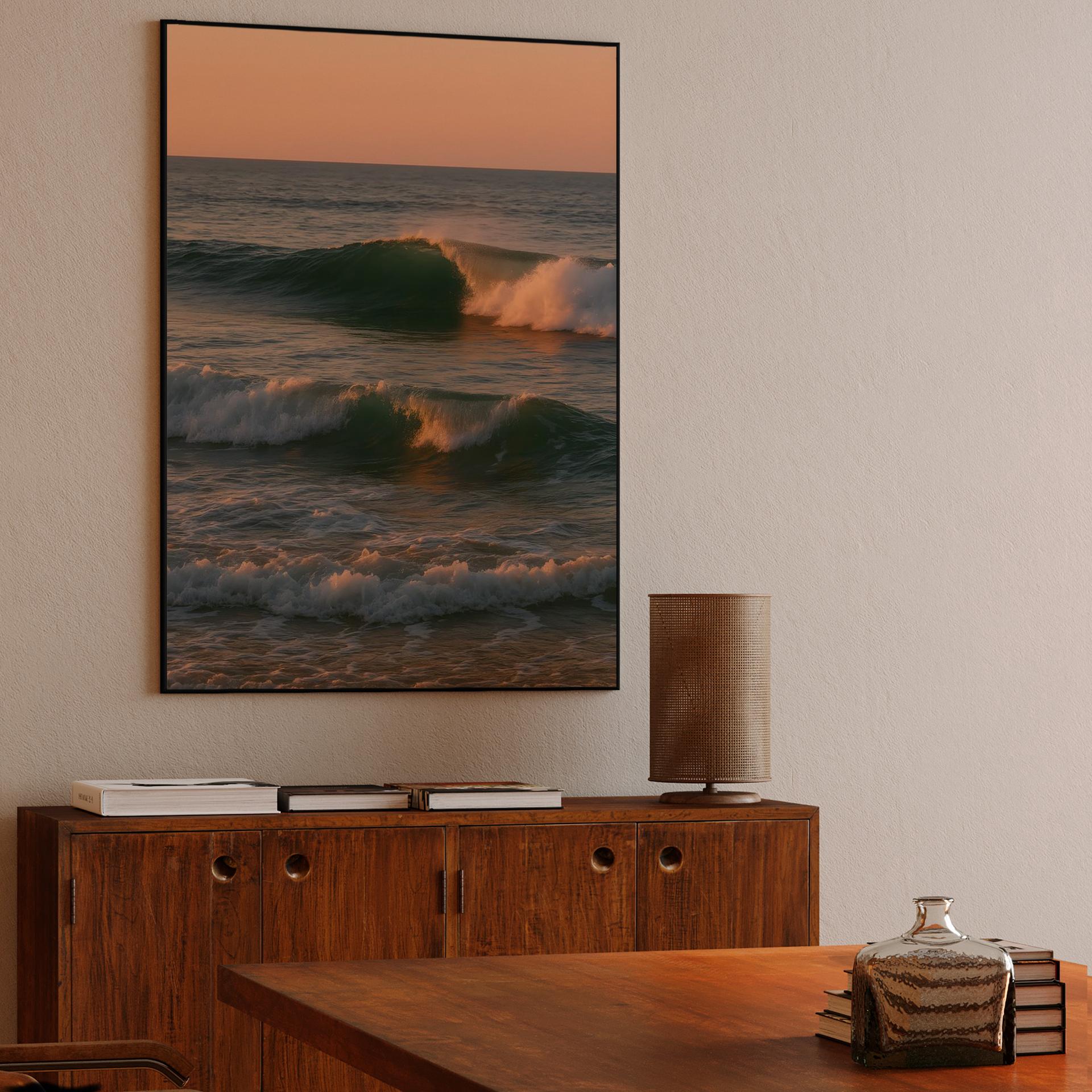 Golden Hour Rolling Waves