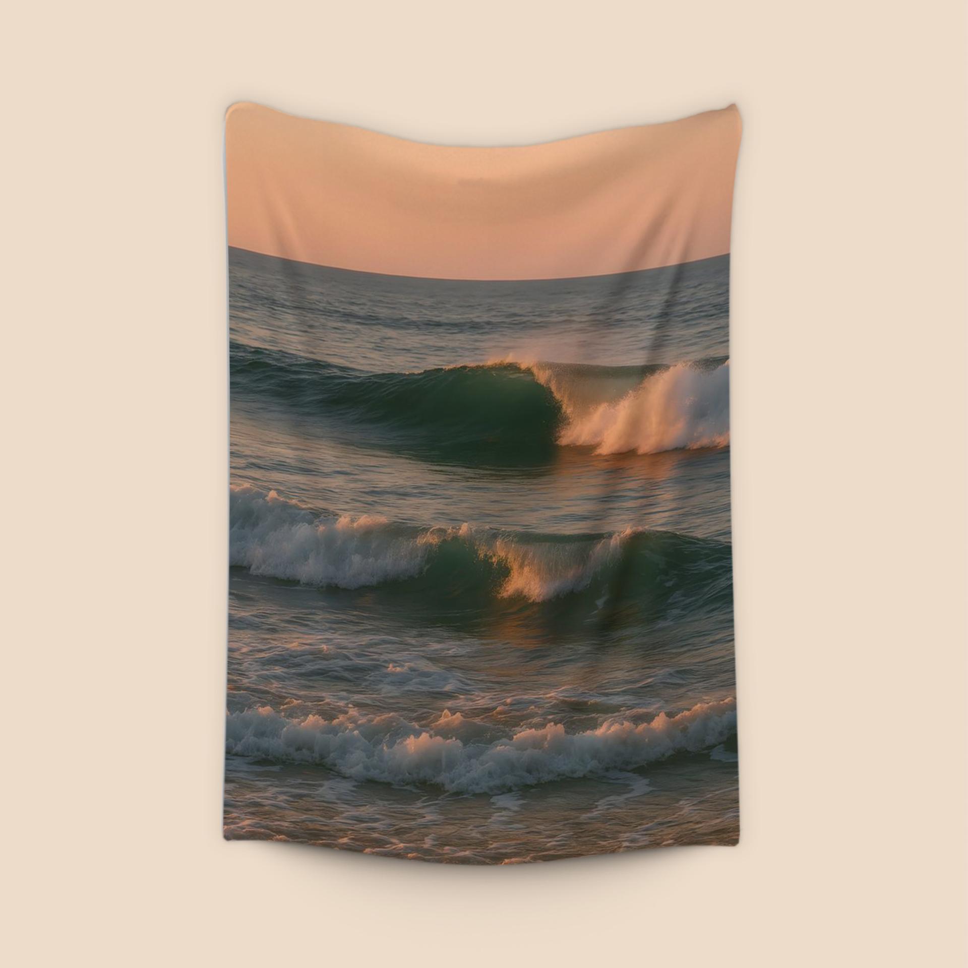 Golden Hour Rolling Waves