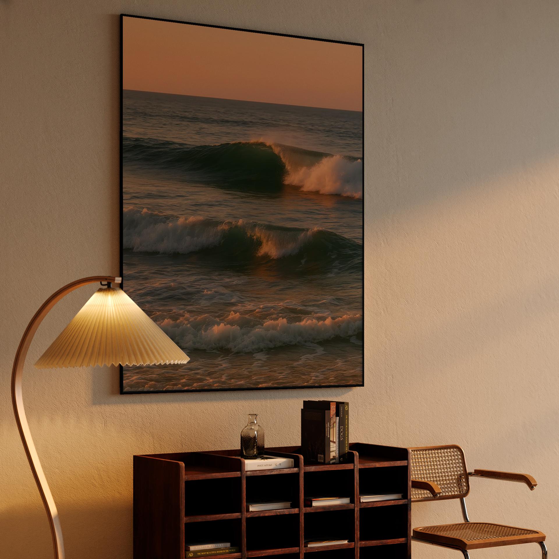 Golden Hour Rolling Waves