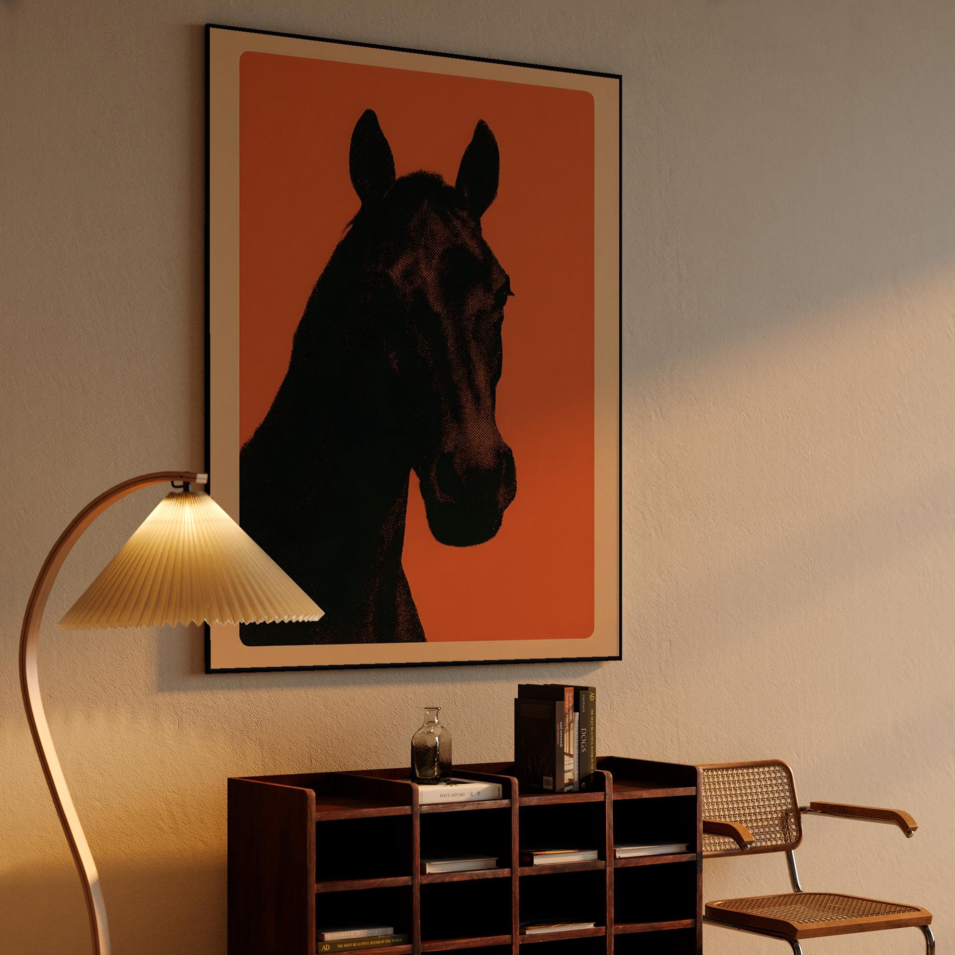 Halftone Horse Silhouette