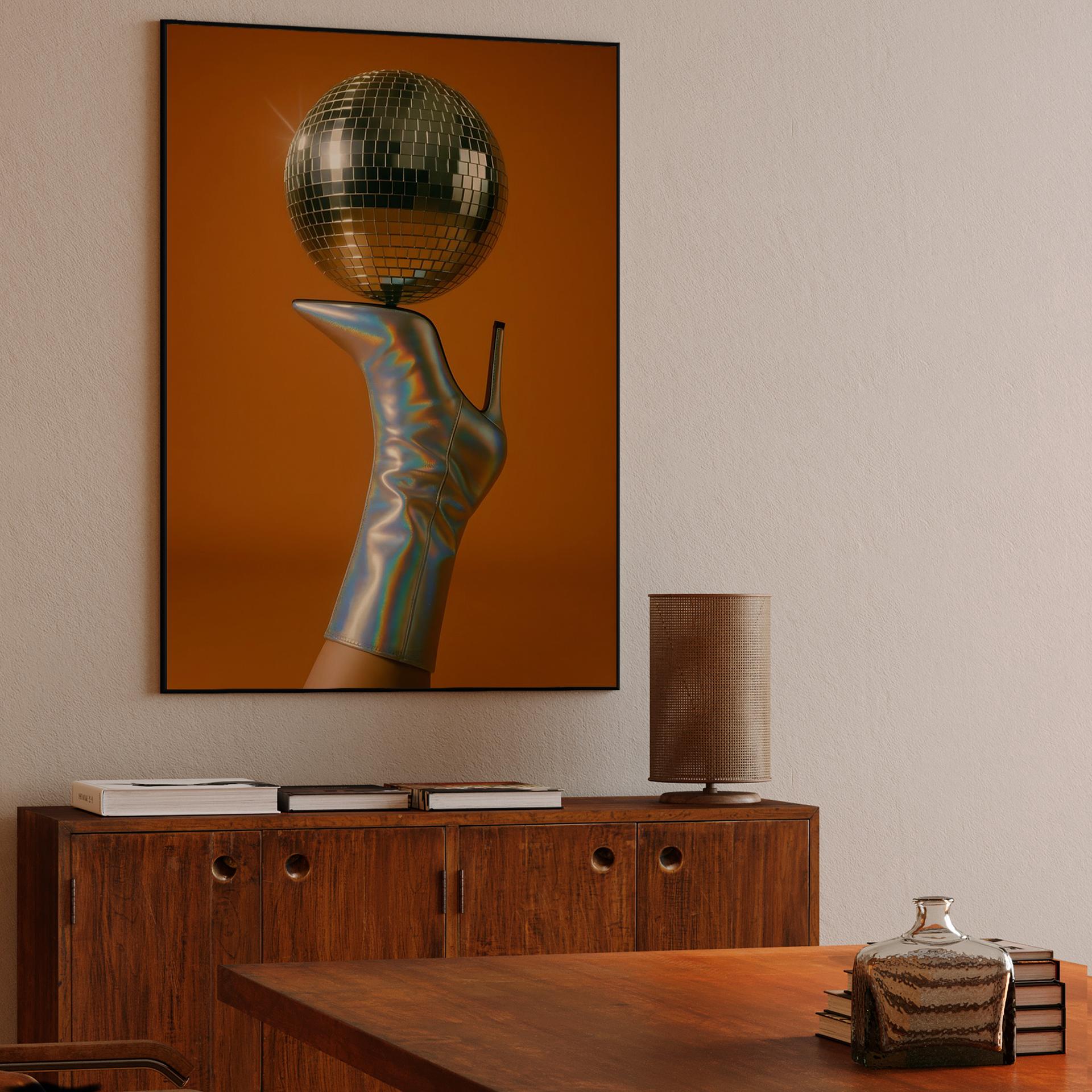 Holographic Disco Boot Balance