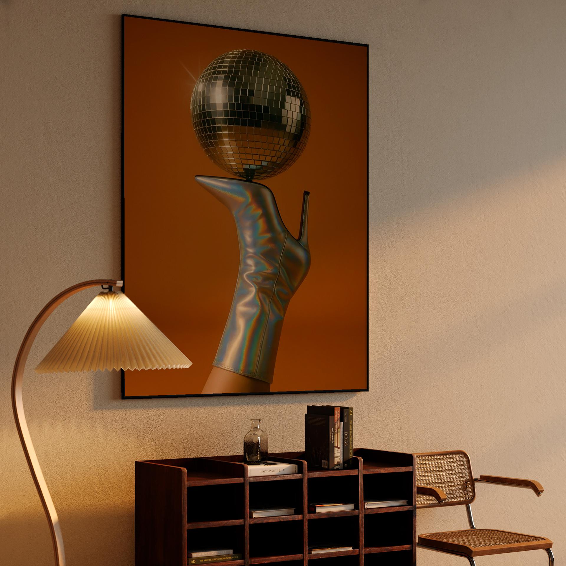 Holographic Disco Boot Balance