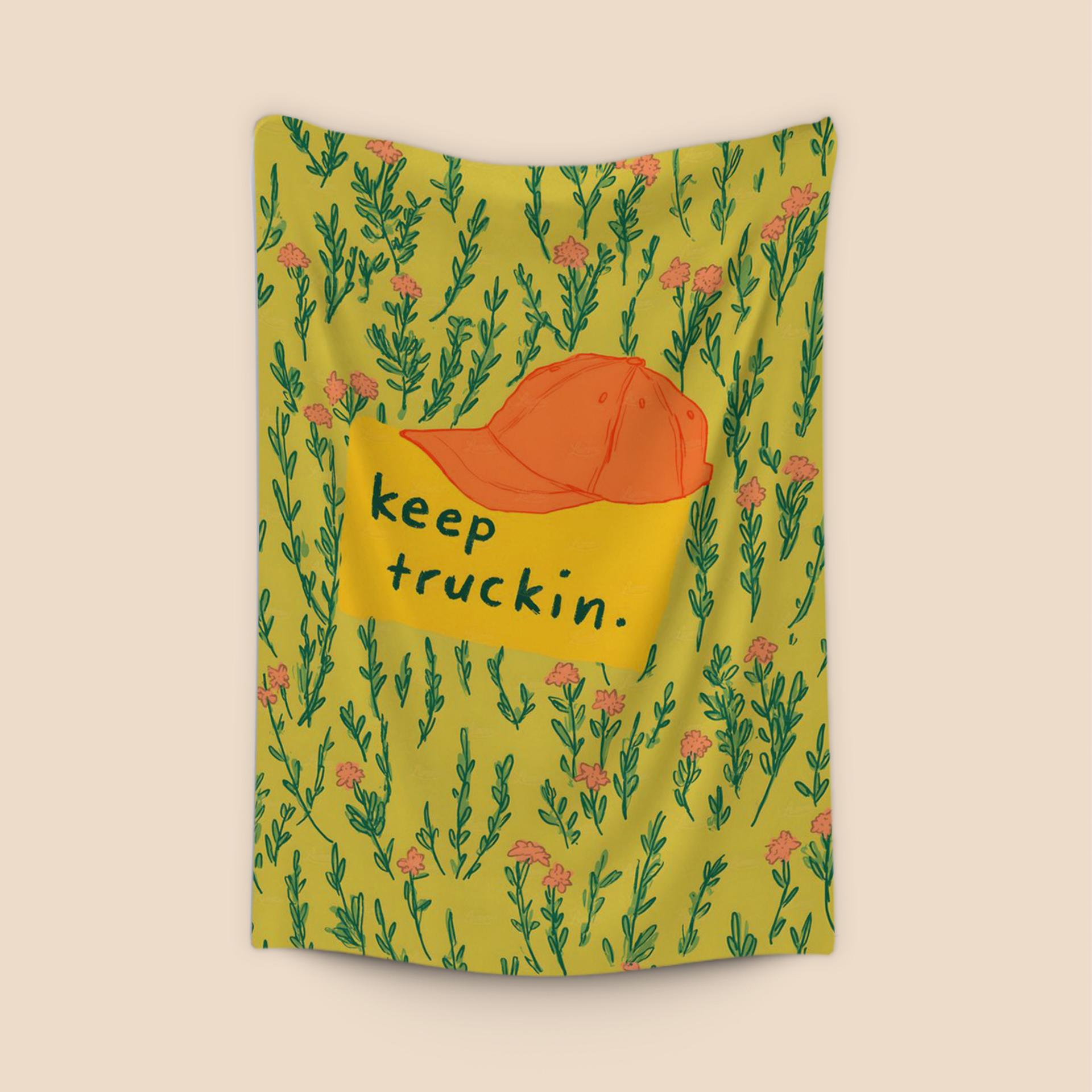 Keep Truckin Cap Illustration