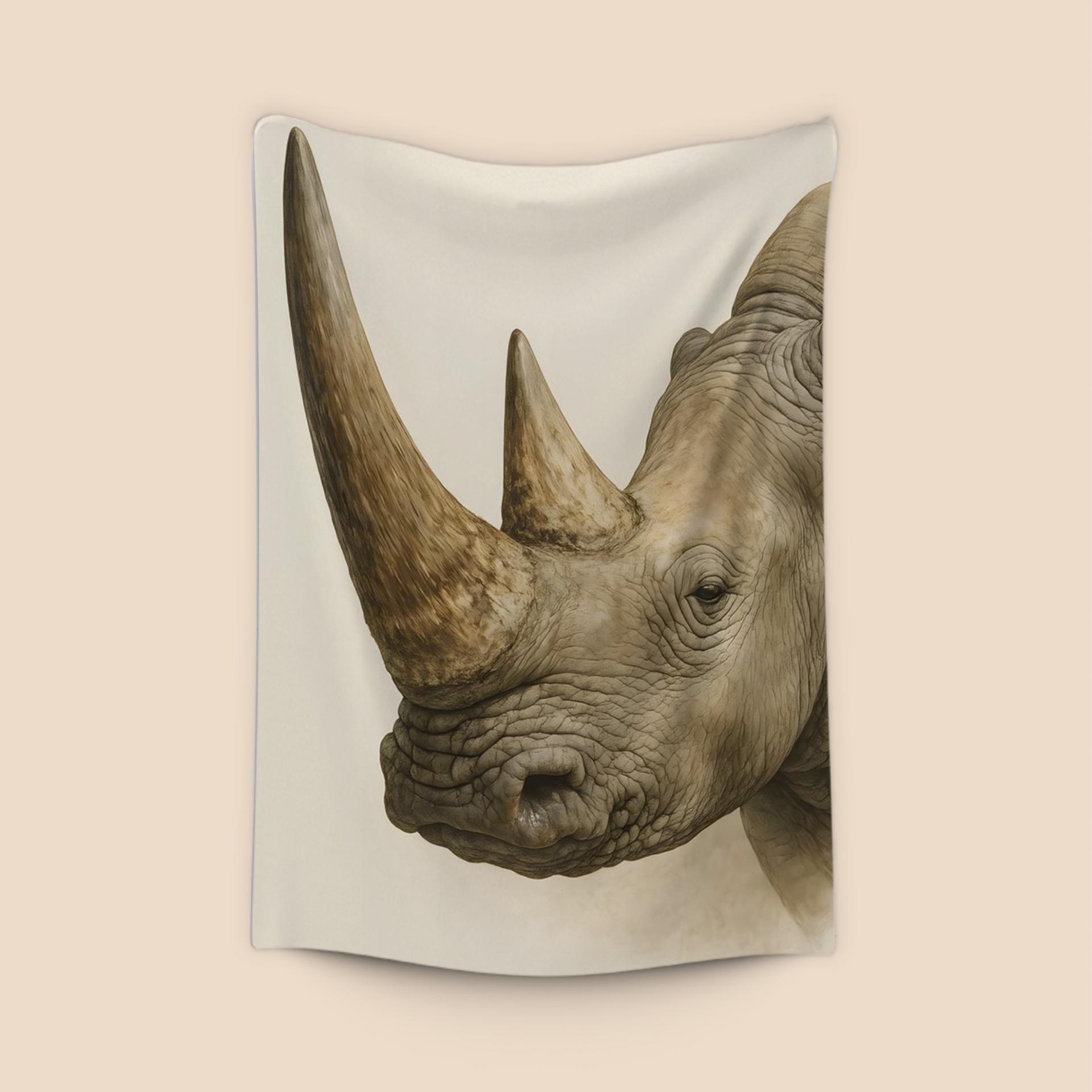 Majestic Rhinoceros Profile Illustration