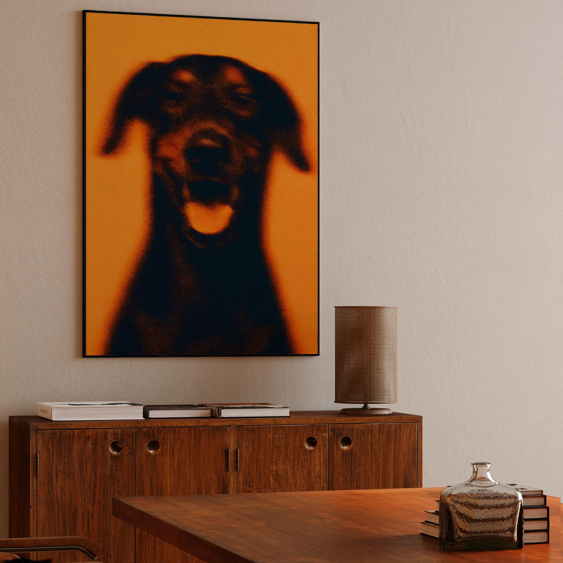 Orange Doberman Stencil