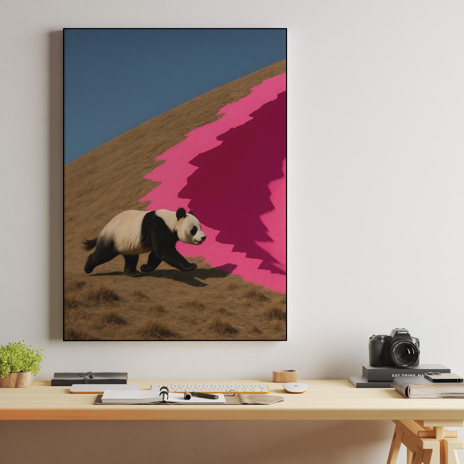 Panda Crossing the Pink Rift
