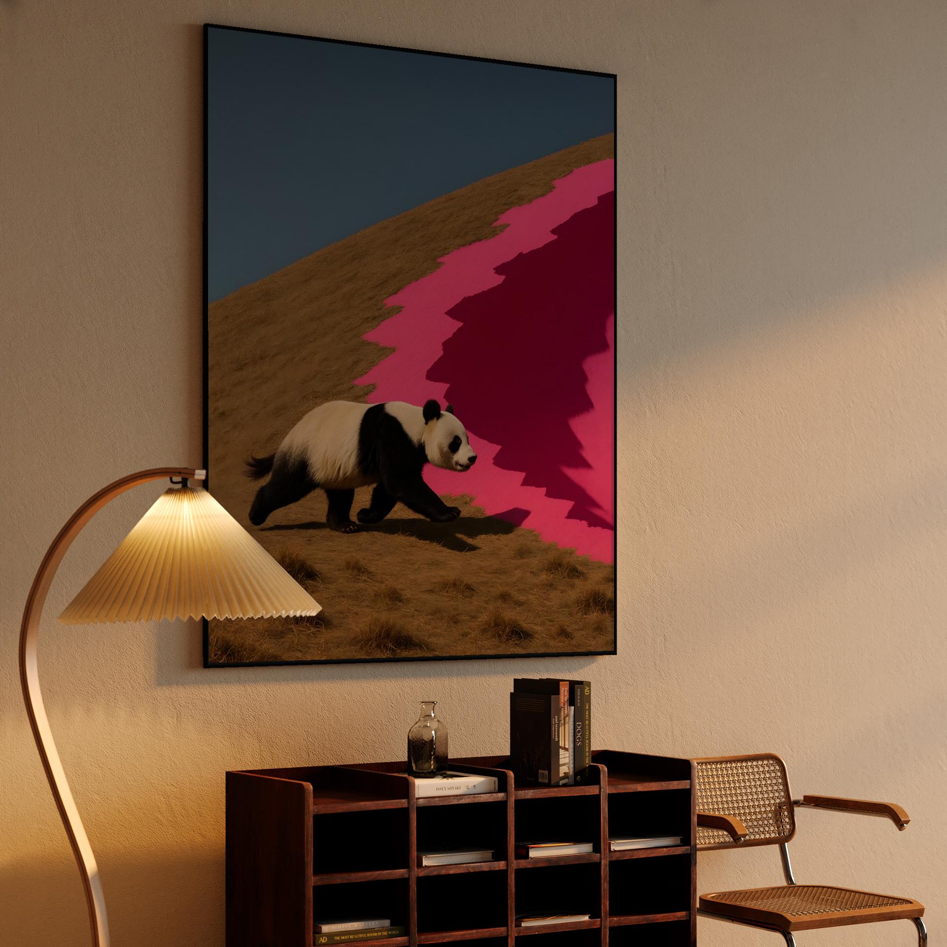 Panda Crossing the Pink Rift