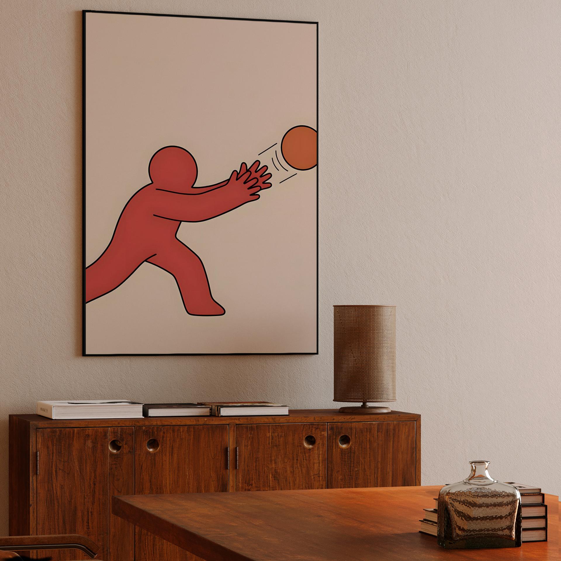 Red Figure Basketball Catch