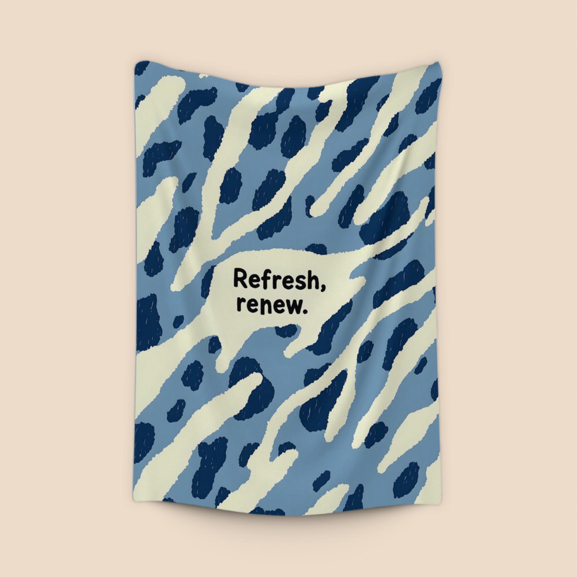 Refresh Renew Blue Zebra Print