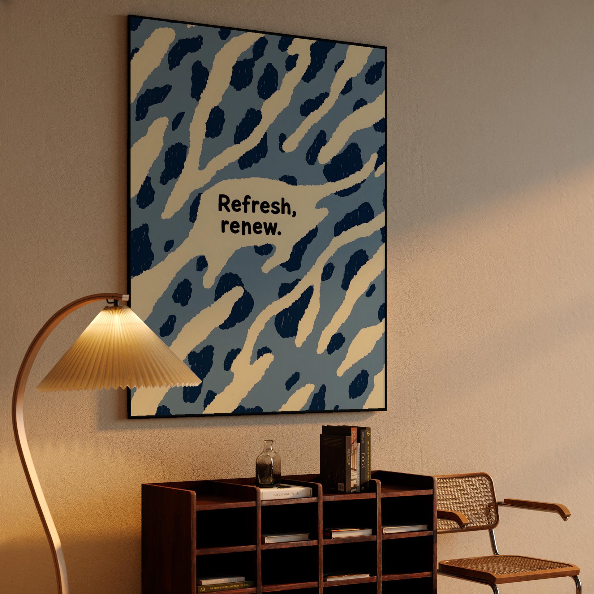 Refresh Renew Blue Zebra Print