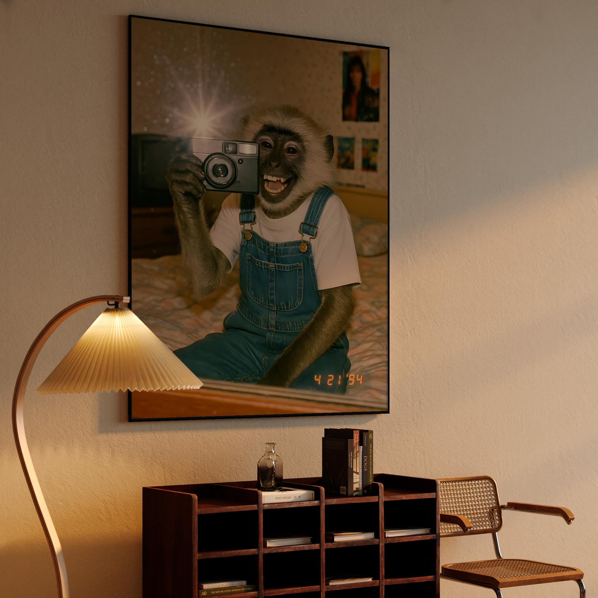 Retro 90s Monkey Selfie