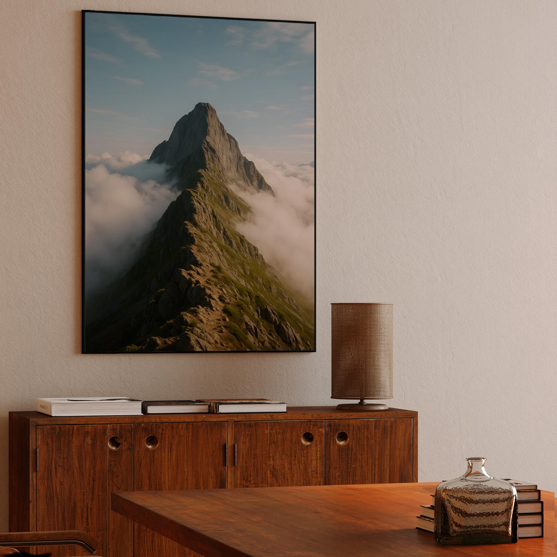 Segla Mountain Peak Above Clouds