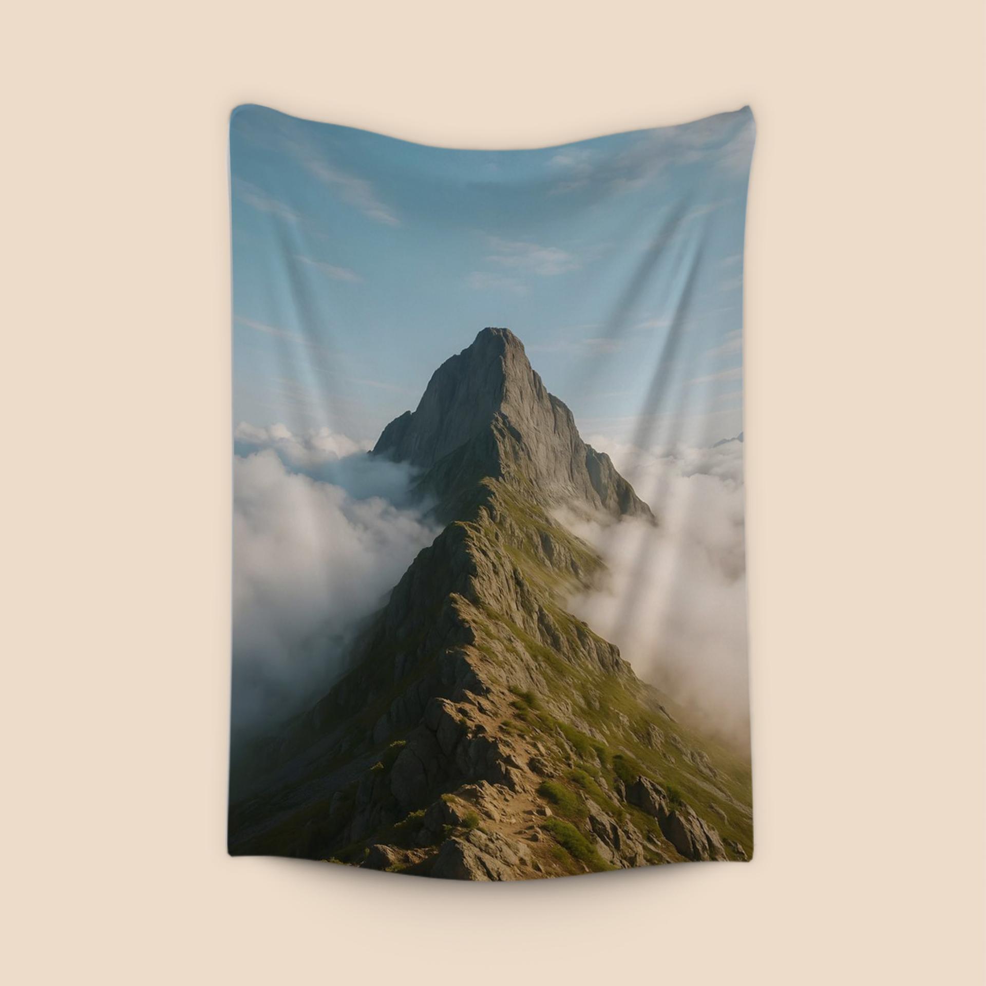 Segla Mountain Peak Above Clouds