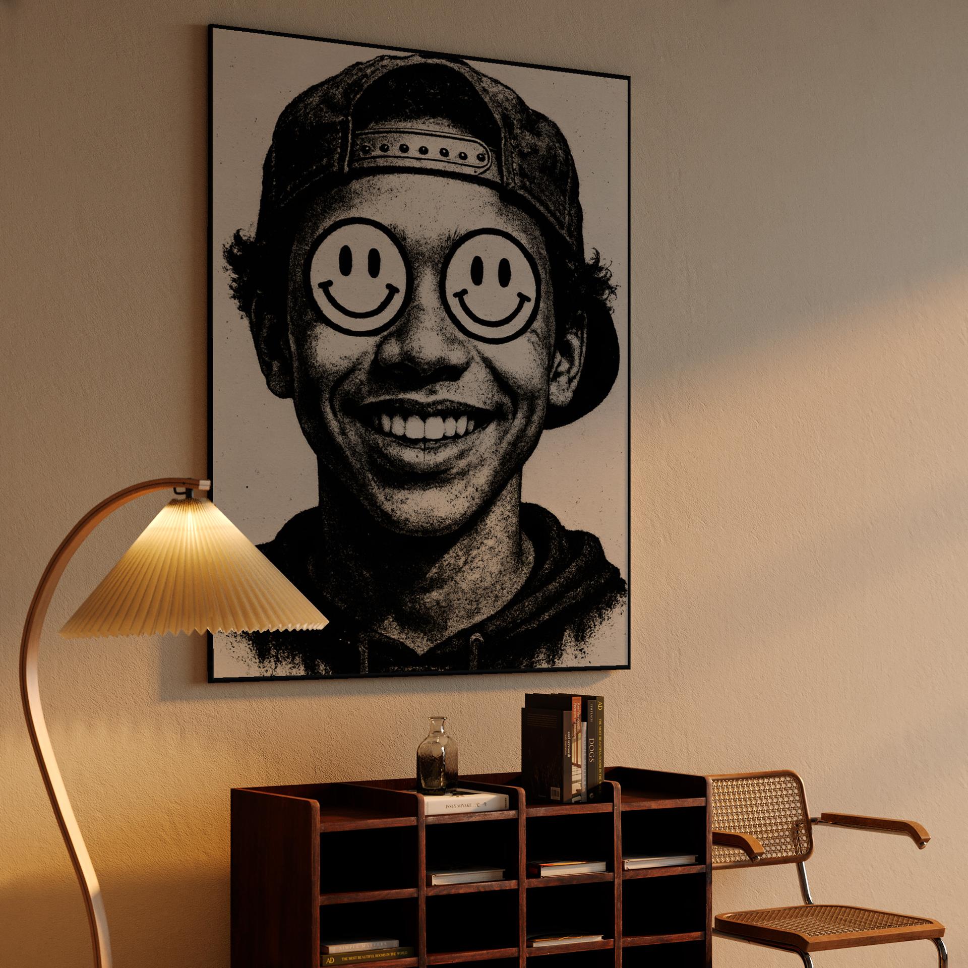 Smiley Eyes Grunge Portrait