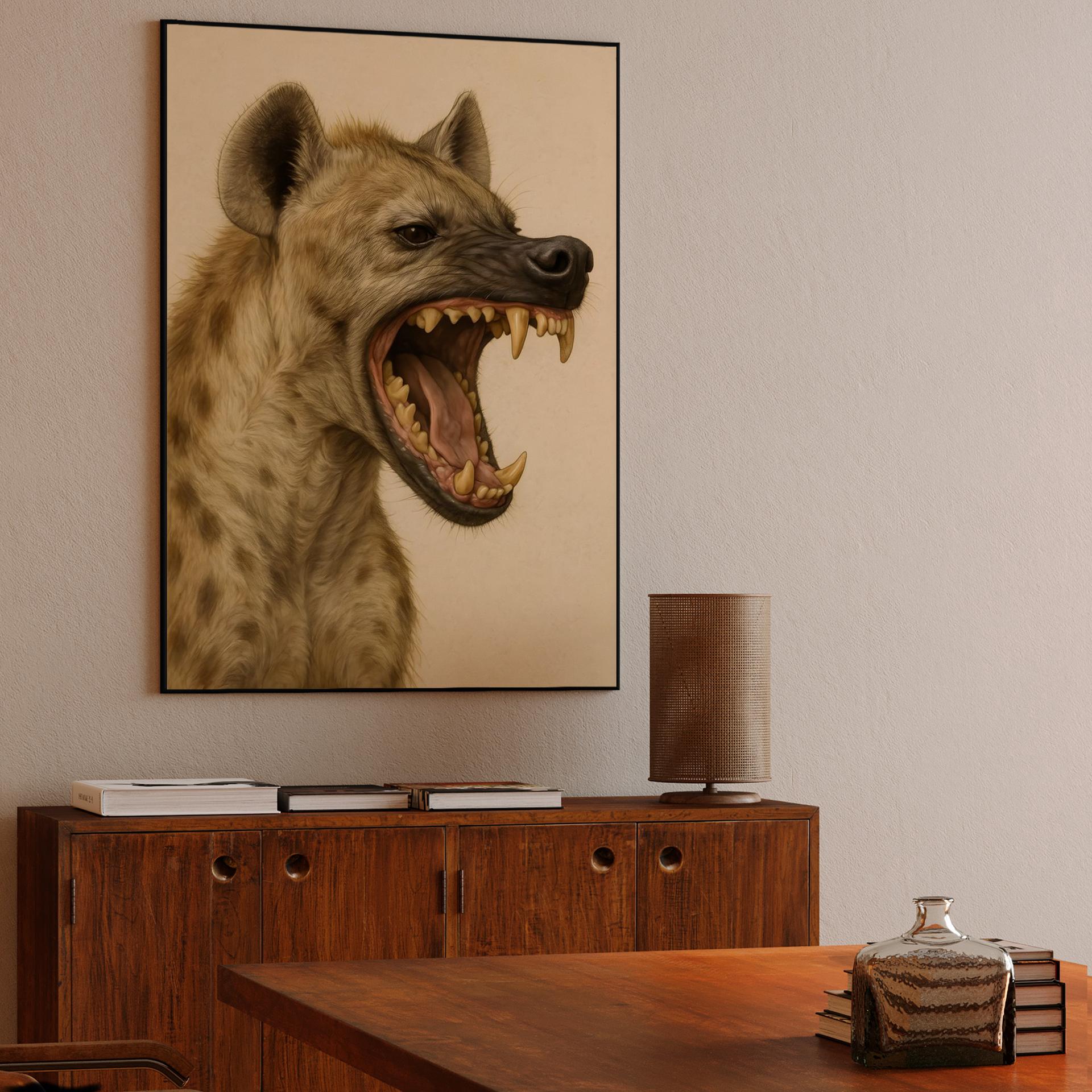 Spotted Hyena Profile Illustration