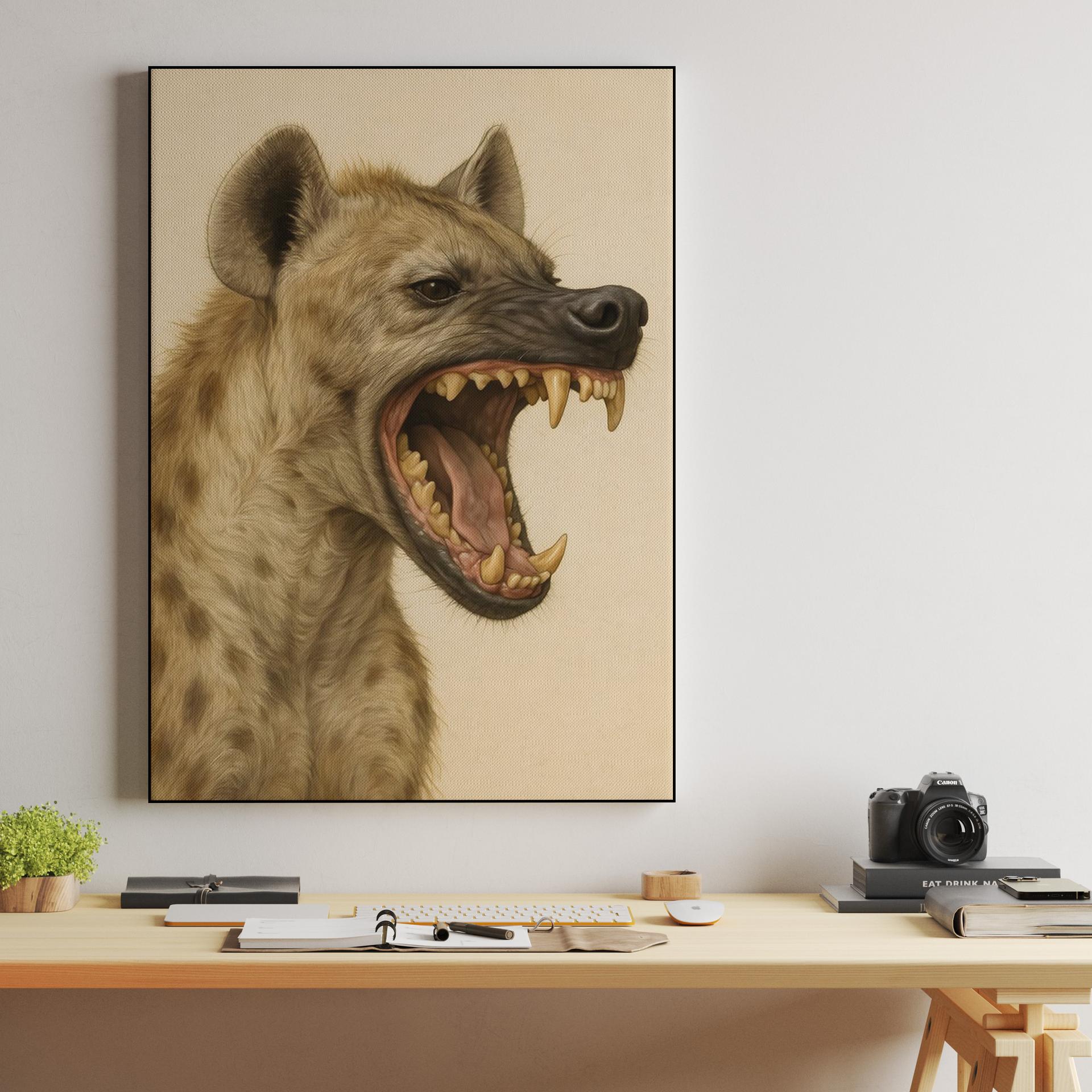 Spotted Hyena Profile Illustration