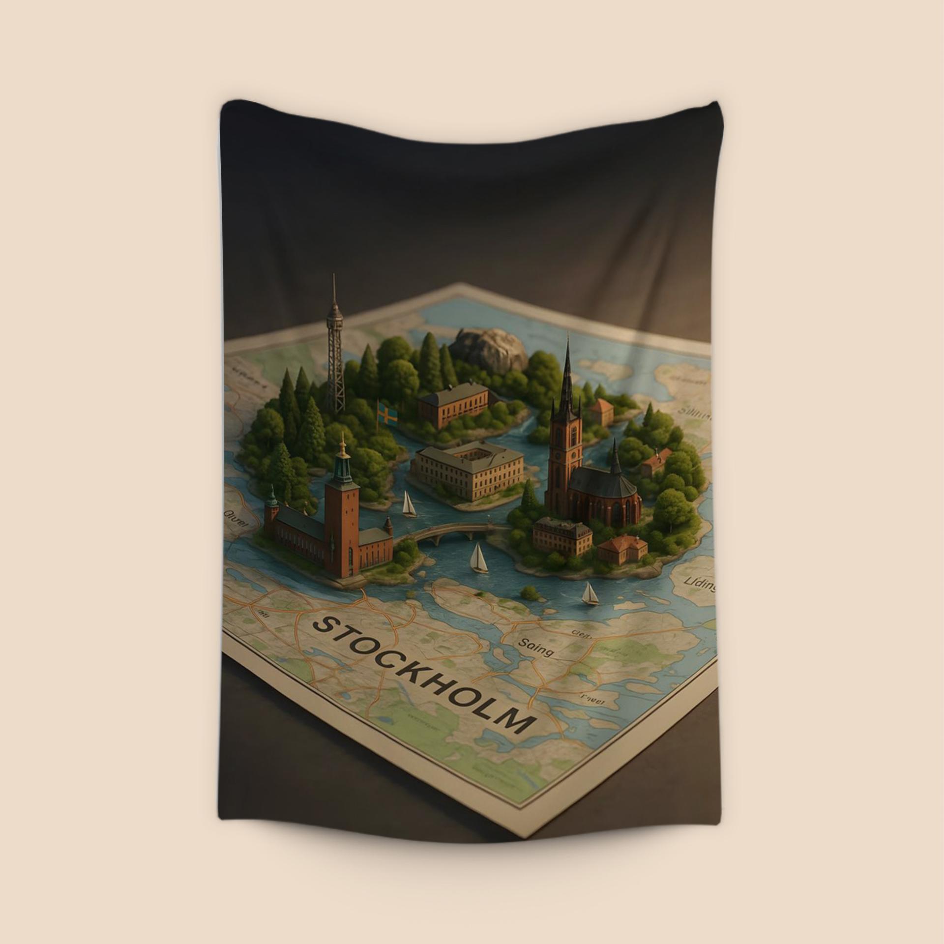 Stockholm City Miniature 3D Map