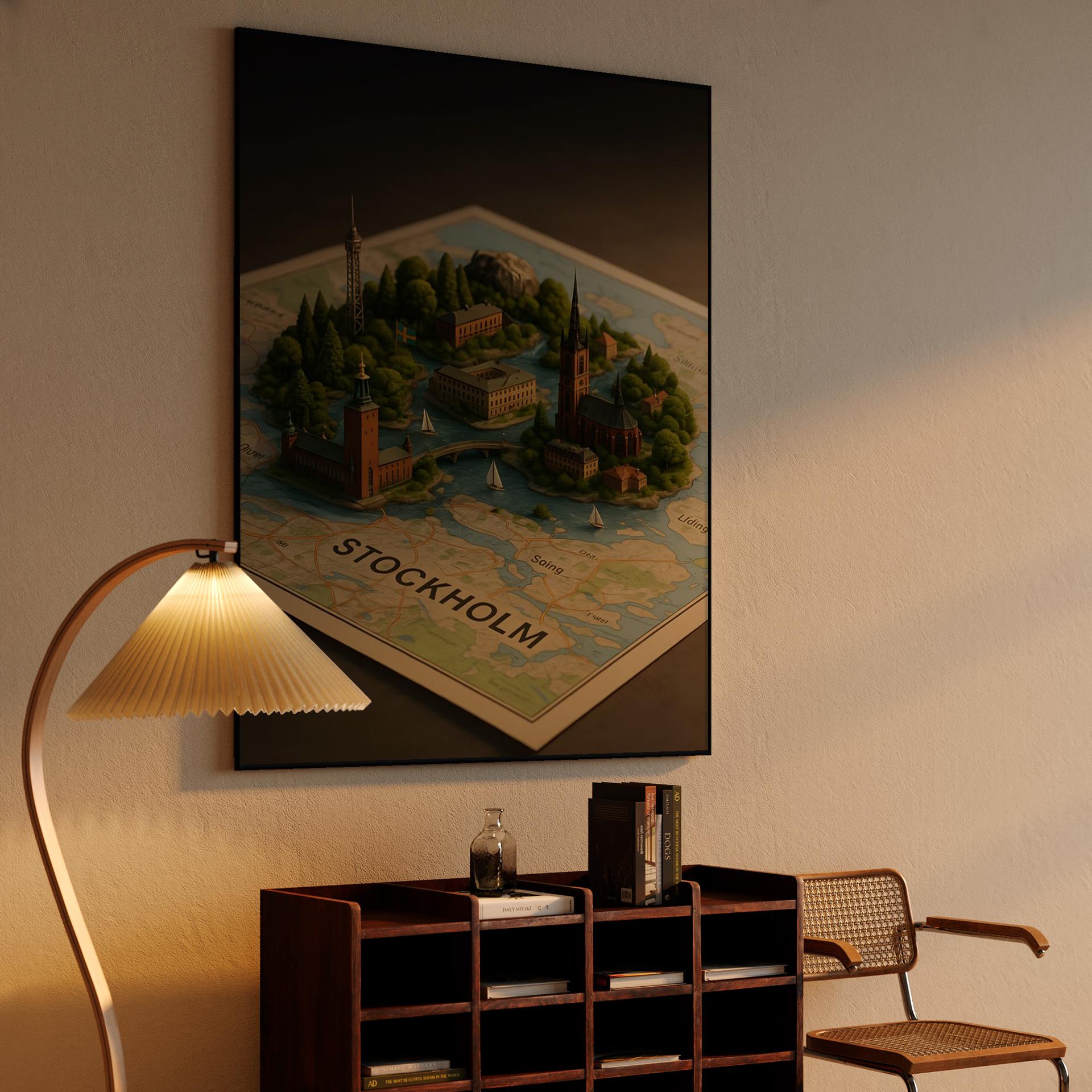 Stockholm City Miniature 3D Map