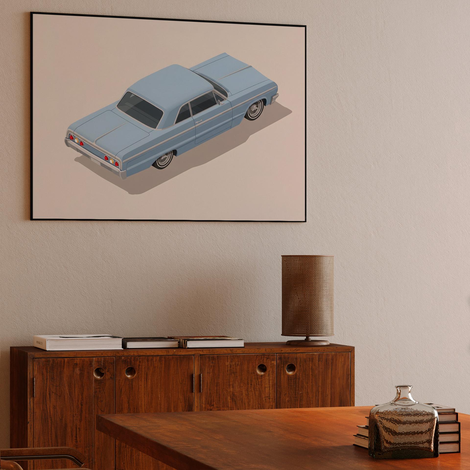 Baby Blue 64 Impala Isometric