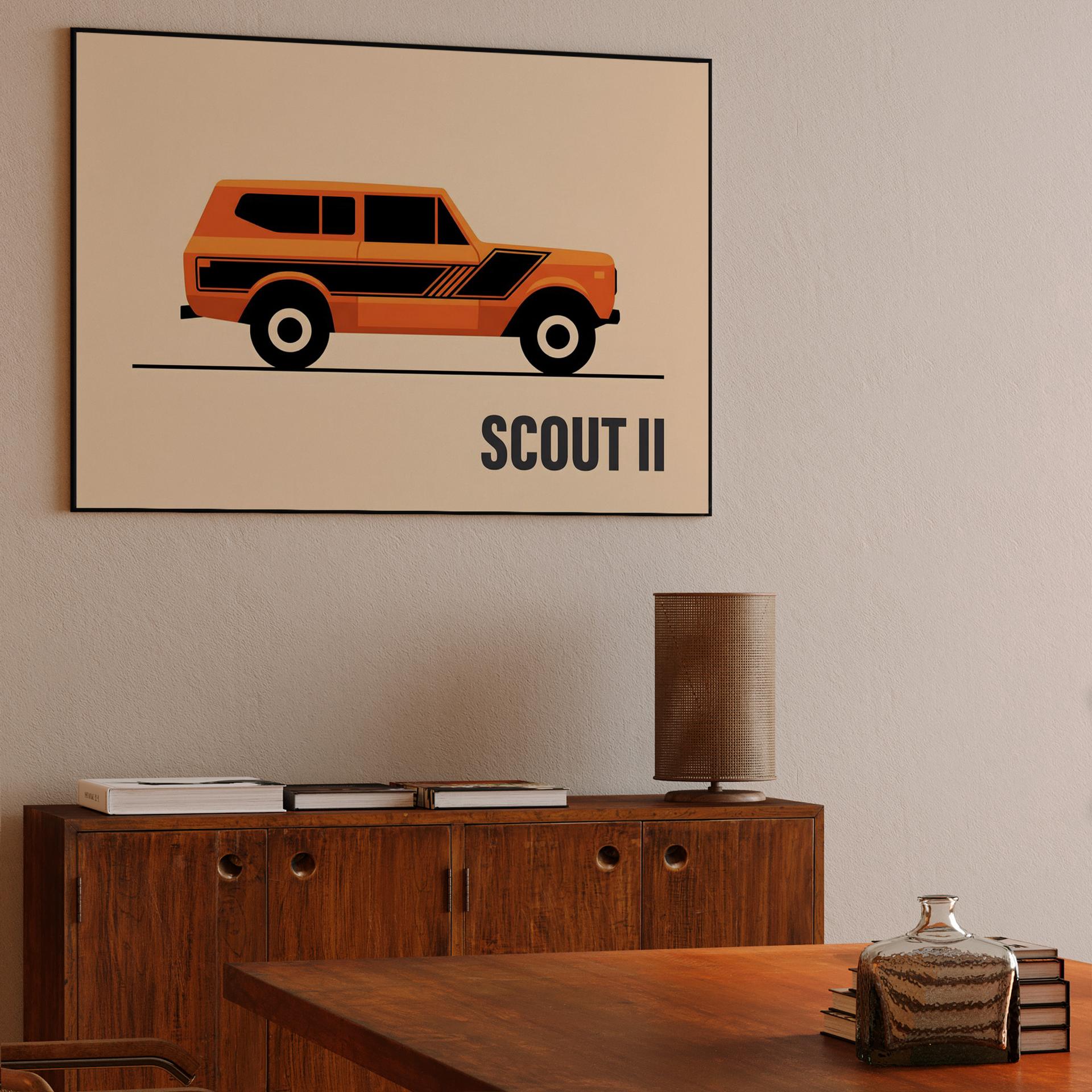 International Scout II: Minimalist Rallye Illustration