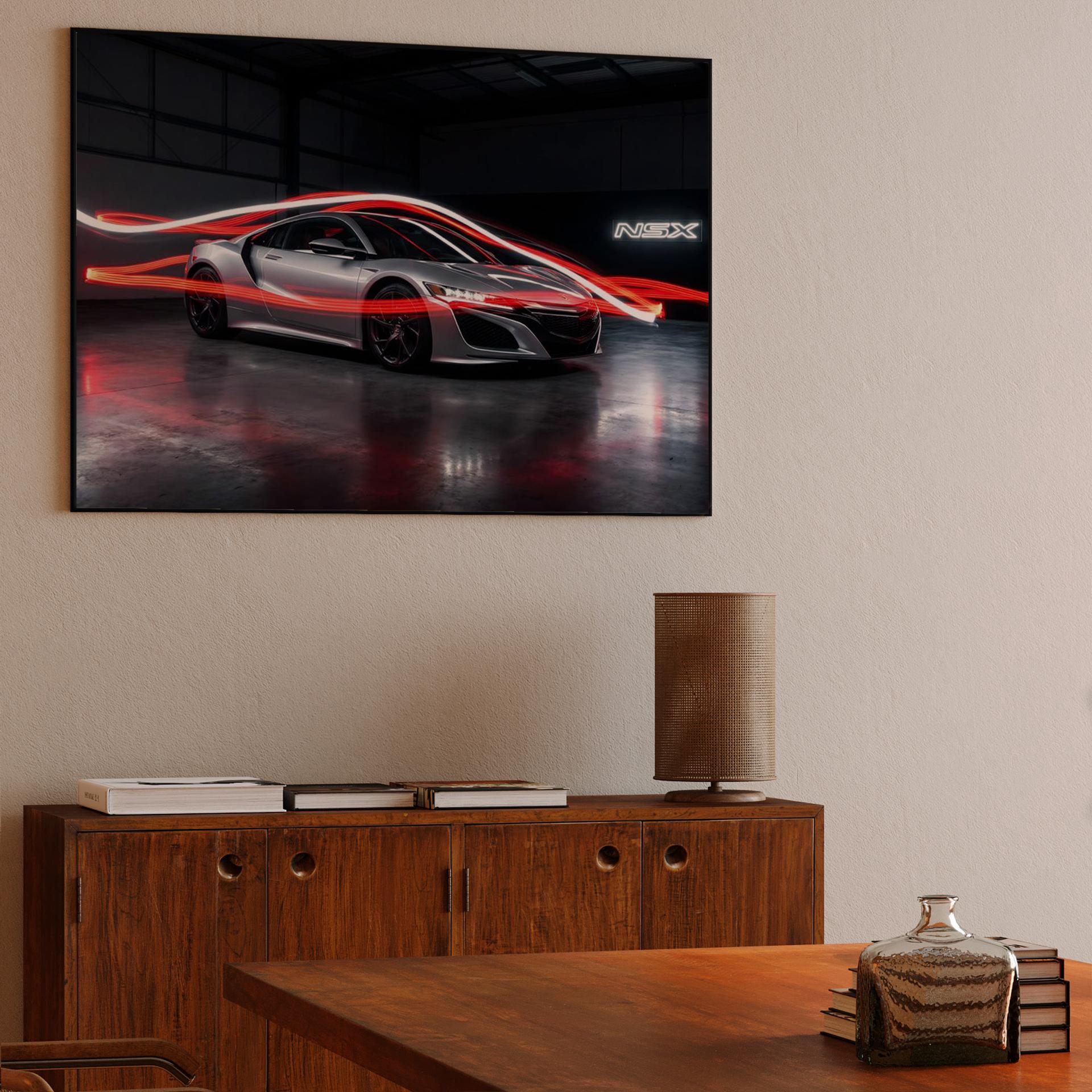 Kinetic Glow: Modern Honda NSX Light Painting