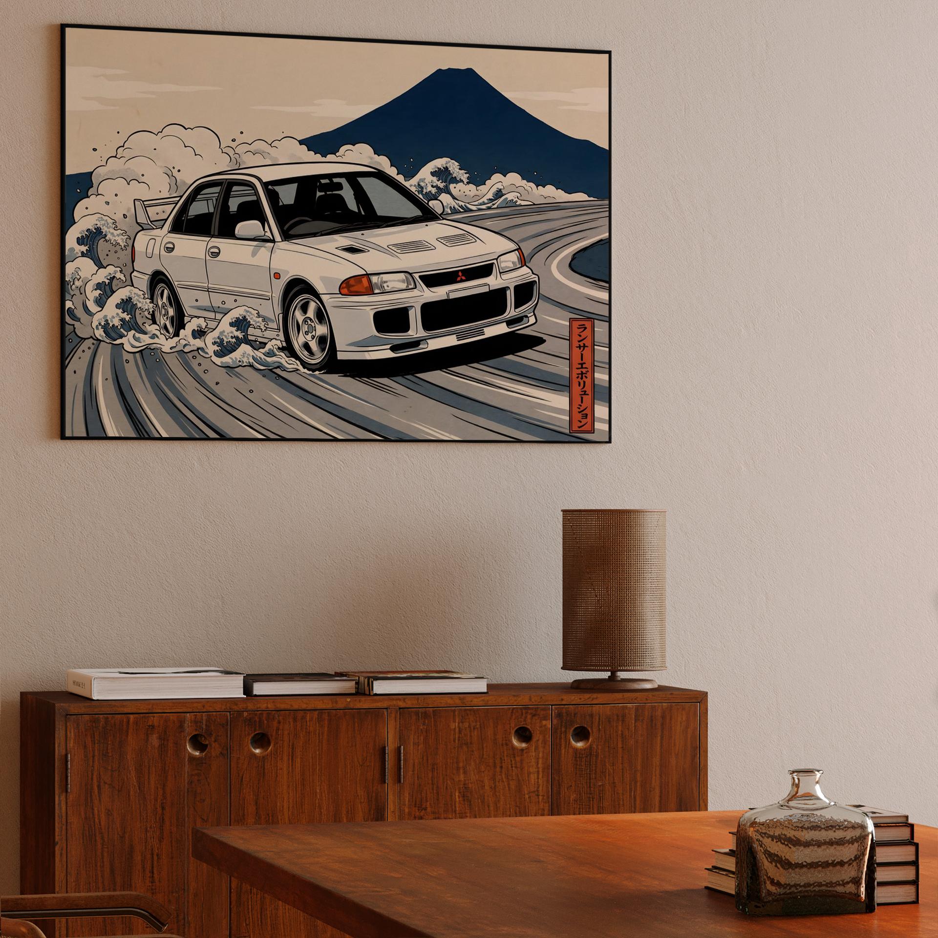 Lancer Evolution III: Great Wave over Fuji