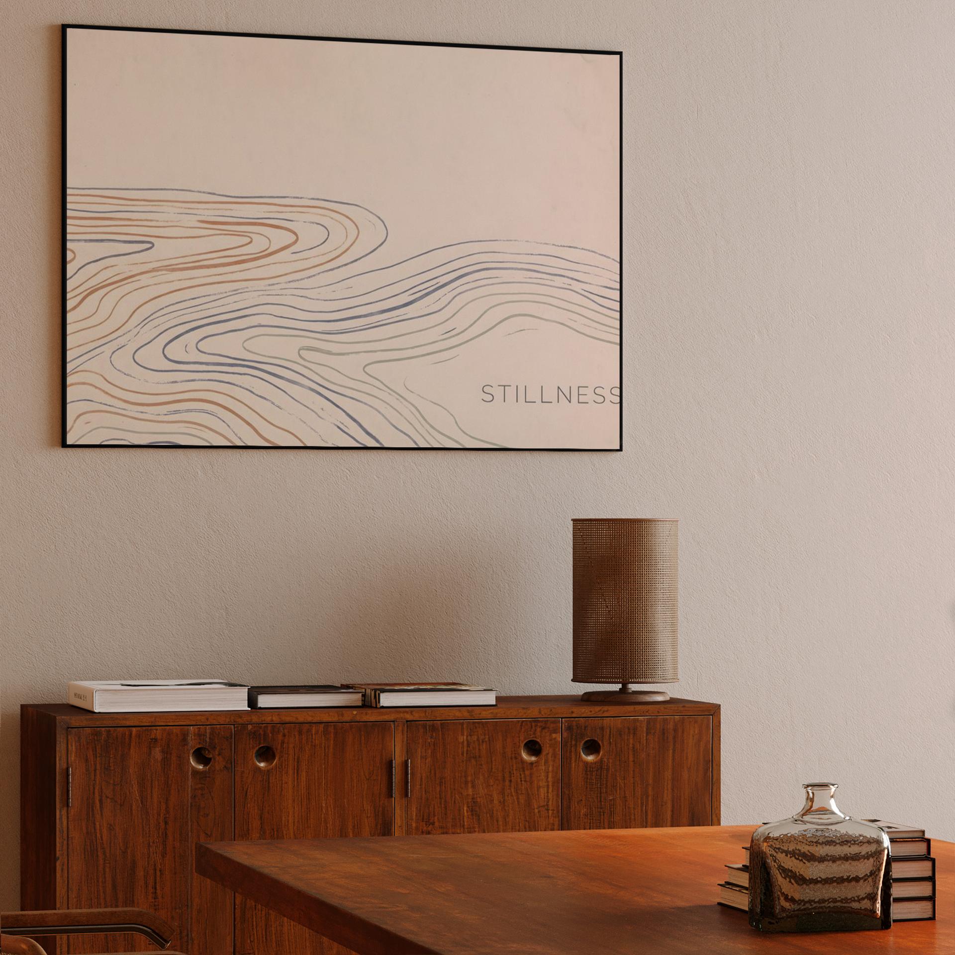 Stillness Topographic Line Art