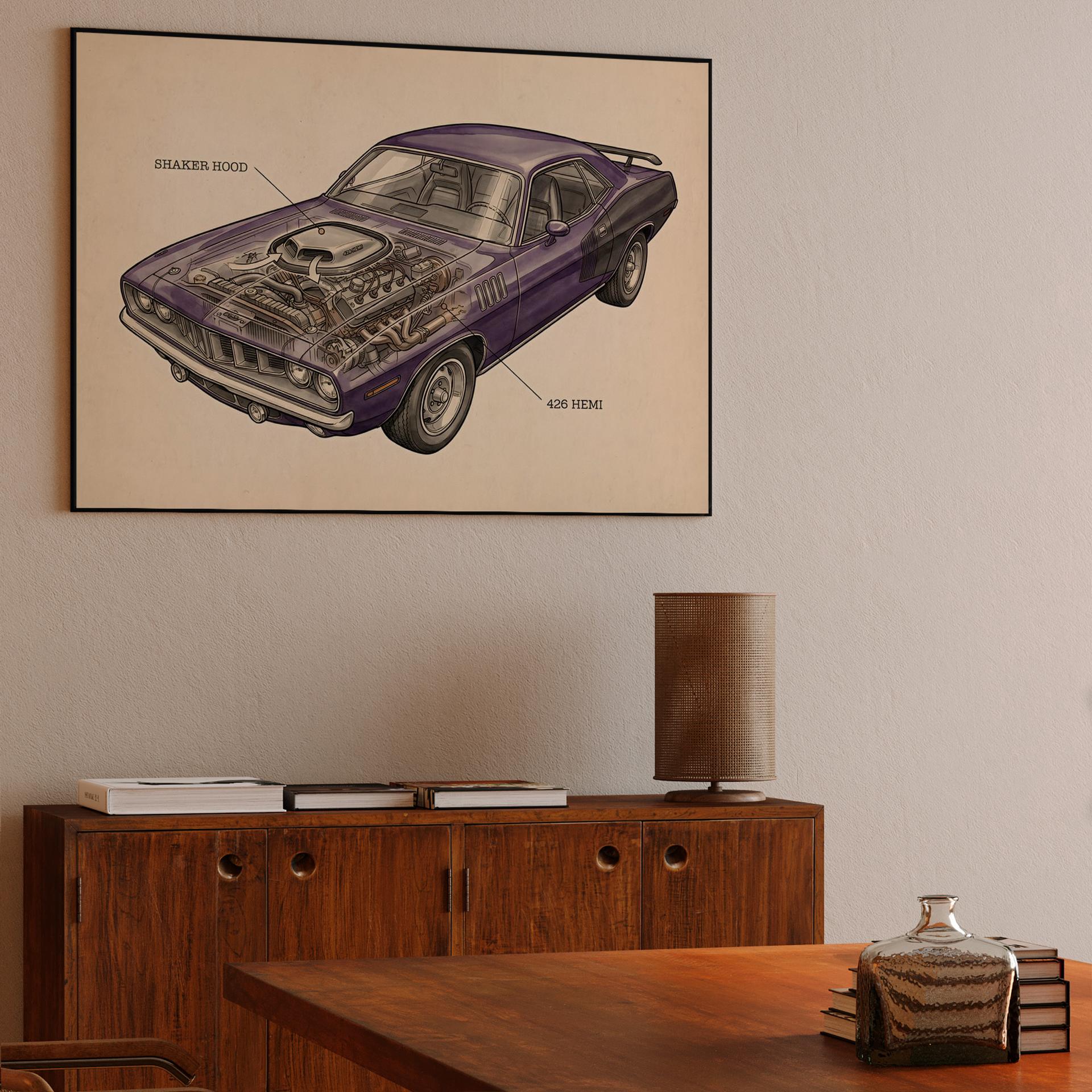 1971 Plymouth HEMI 'Cuda Technical Cutaway