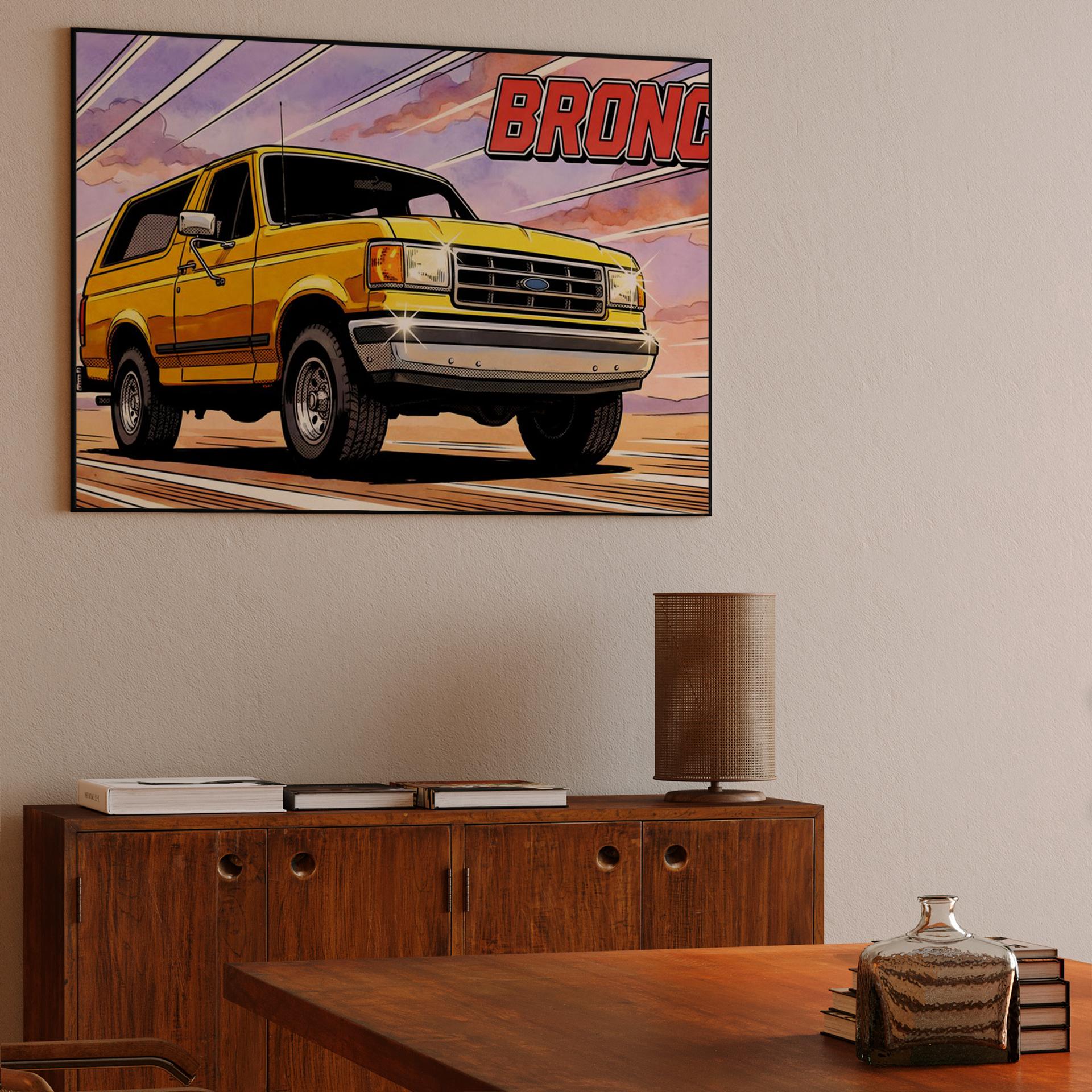 High-Speed Retro: Yellow Bronco Comic Art
