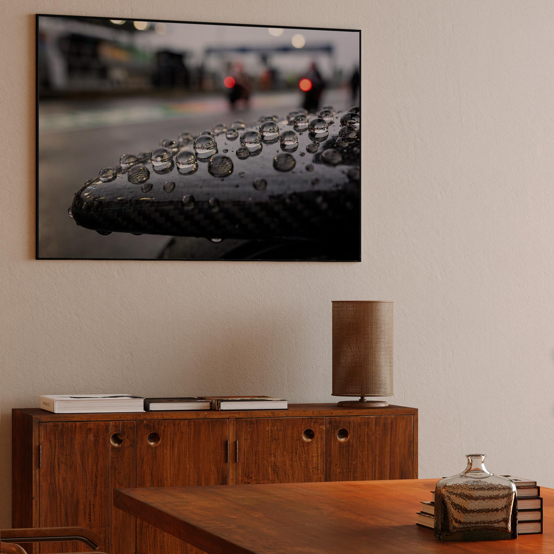 The Tension of Speed: Rain on Carbon Fiber