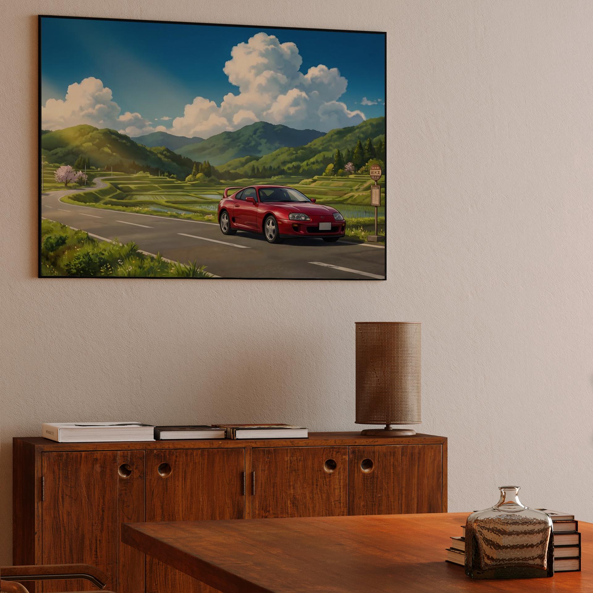 Nostalgic Road: Toyota Supra A80 in Rural Japan