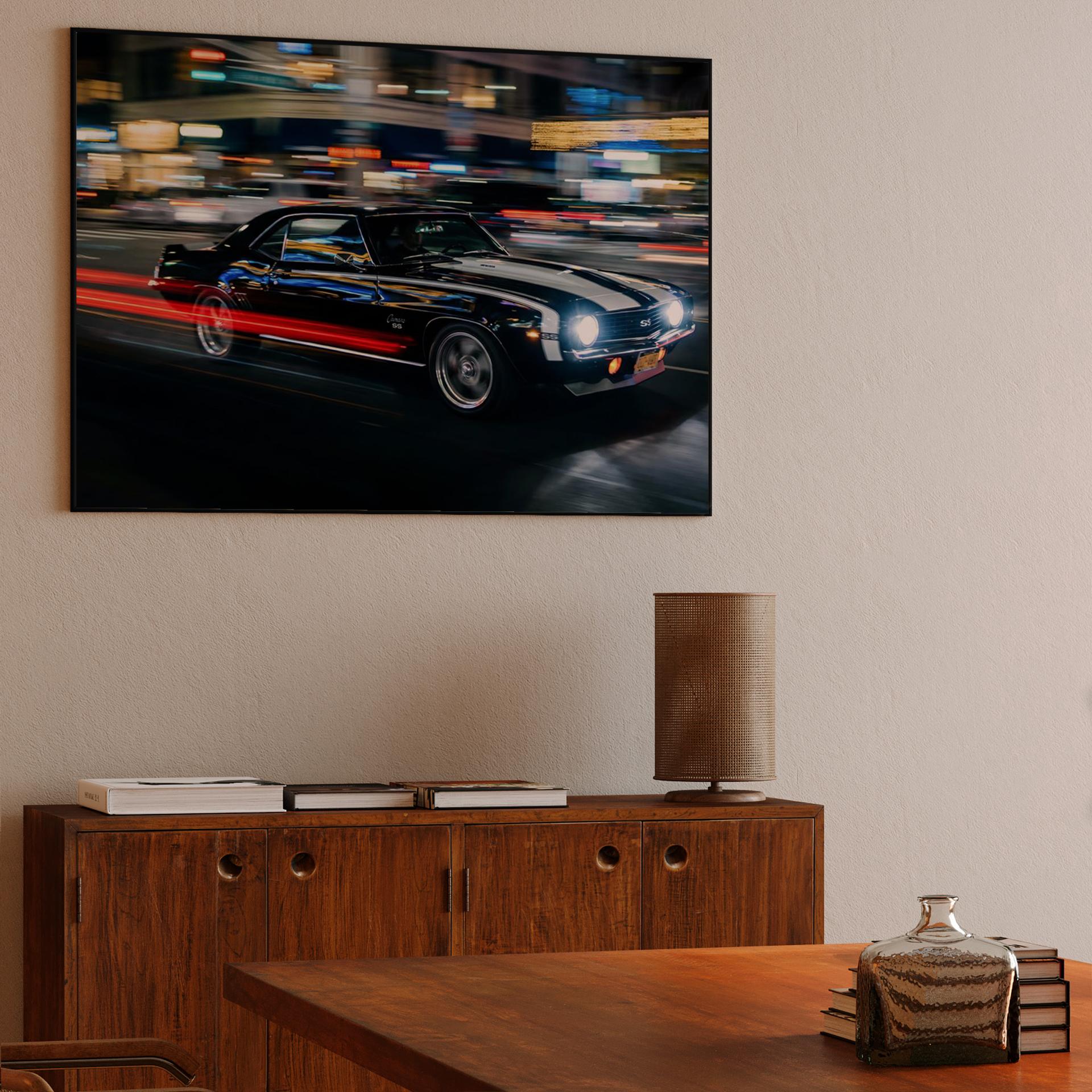 Midnight Sprint: Camaro SS Urban Motion