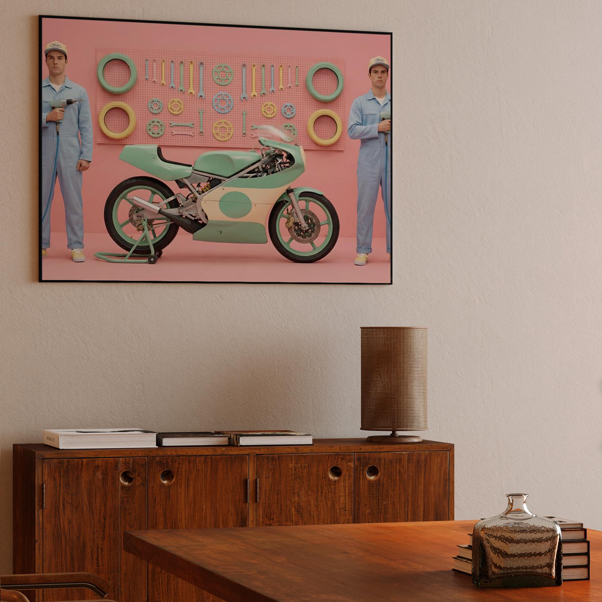 Pastel Precision: The Symmetrical Pit Stop