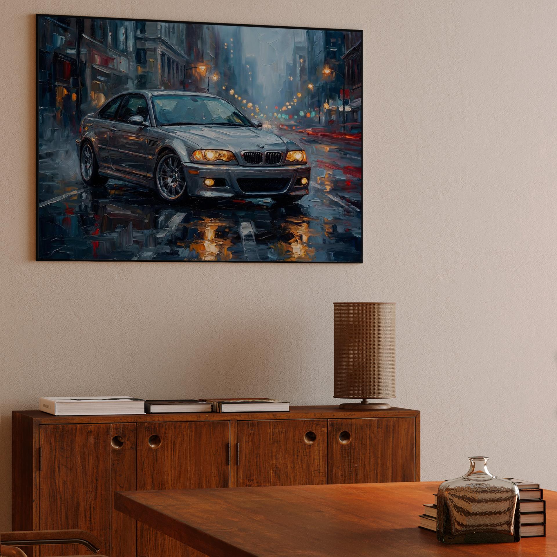 BMW E46 M3 Rainy City Impasto