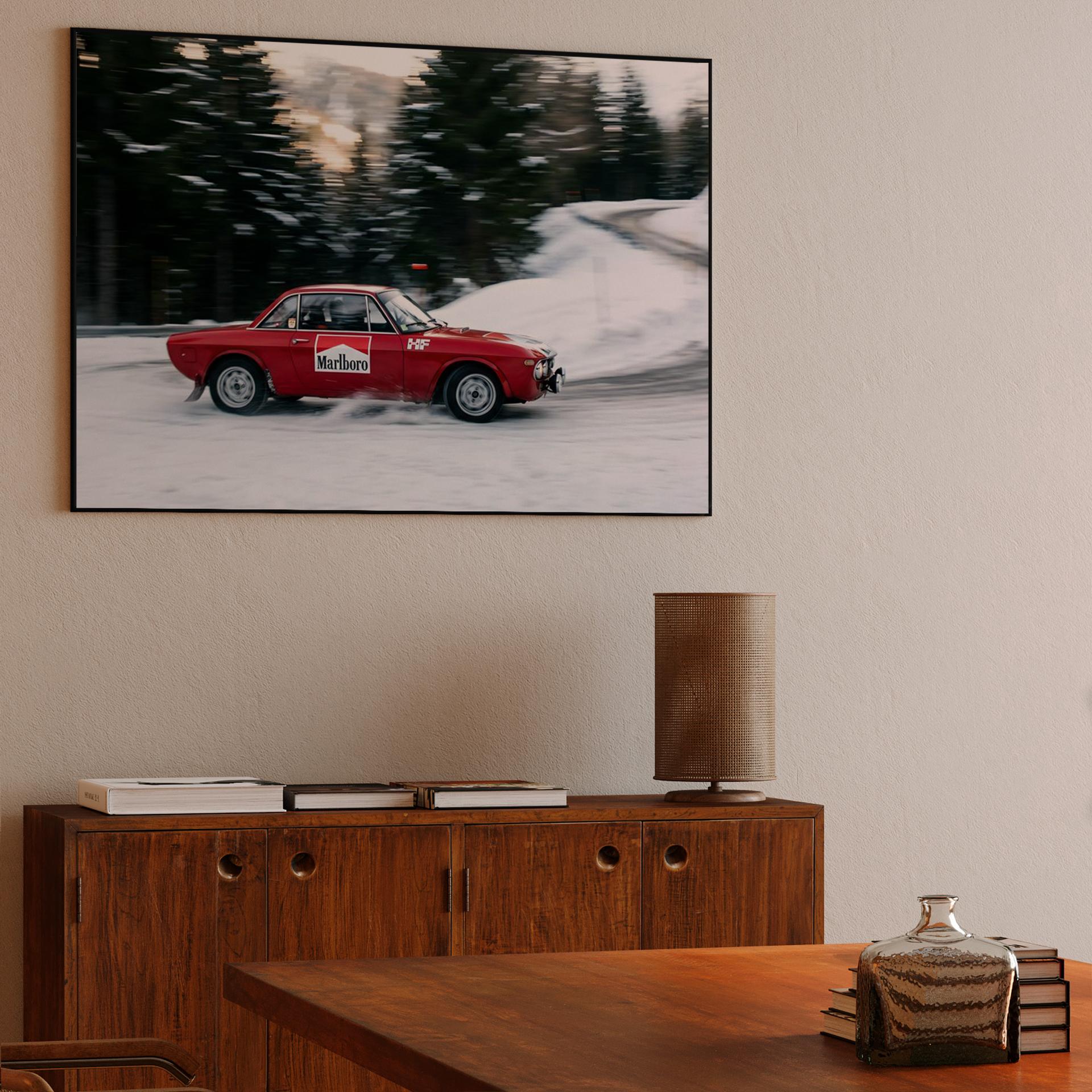 Lancia Fulvia HF Snowy Rally Drift