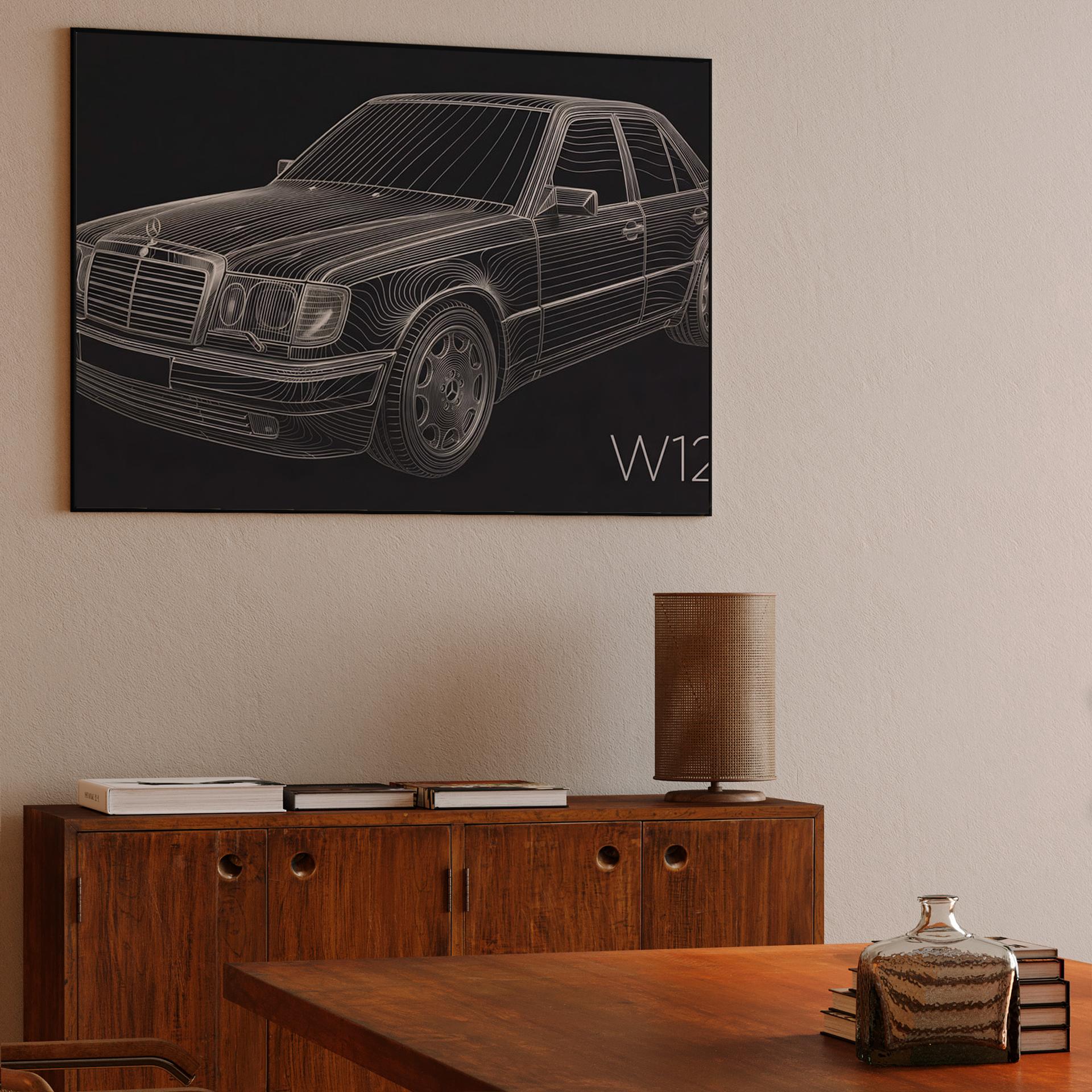 Mercedes-Benz W124 Technical Wireframe