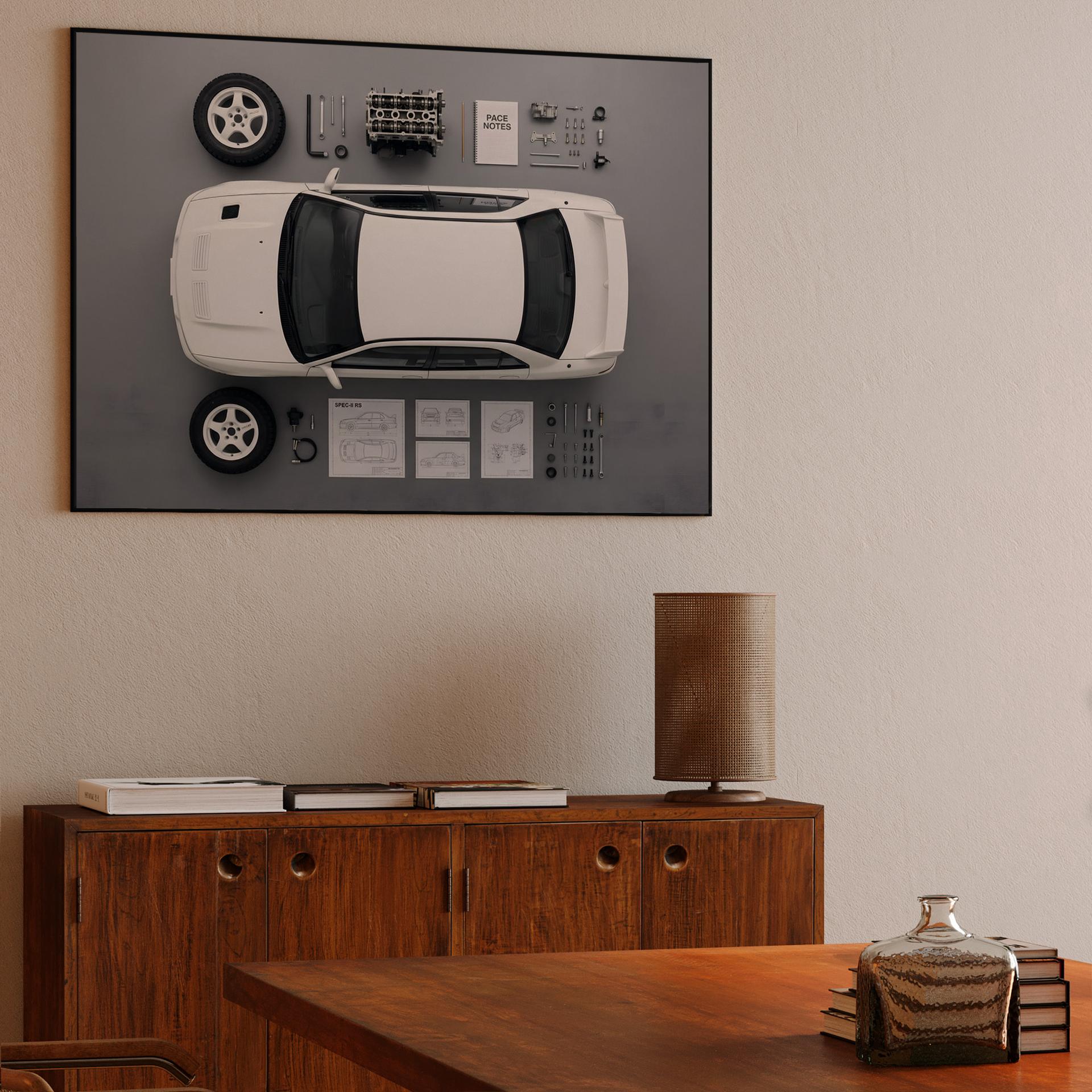 Mitsubishi Lancer Evolution II RS Knolling Component Study