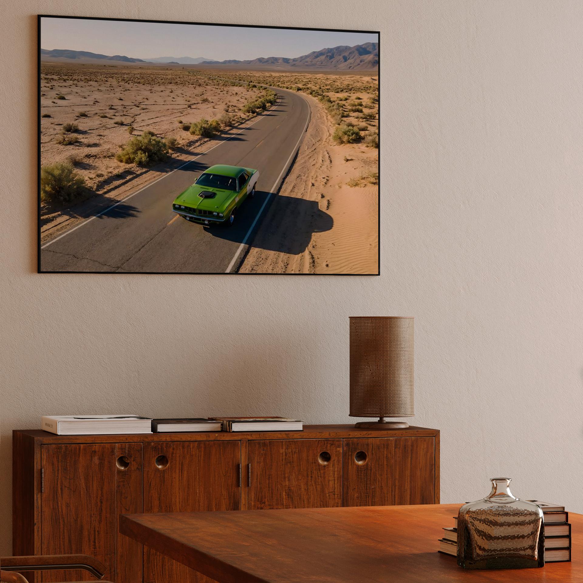 Desert Maverick: Green Plymouth Cuda Road Trip