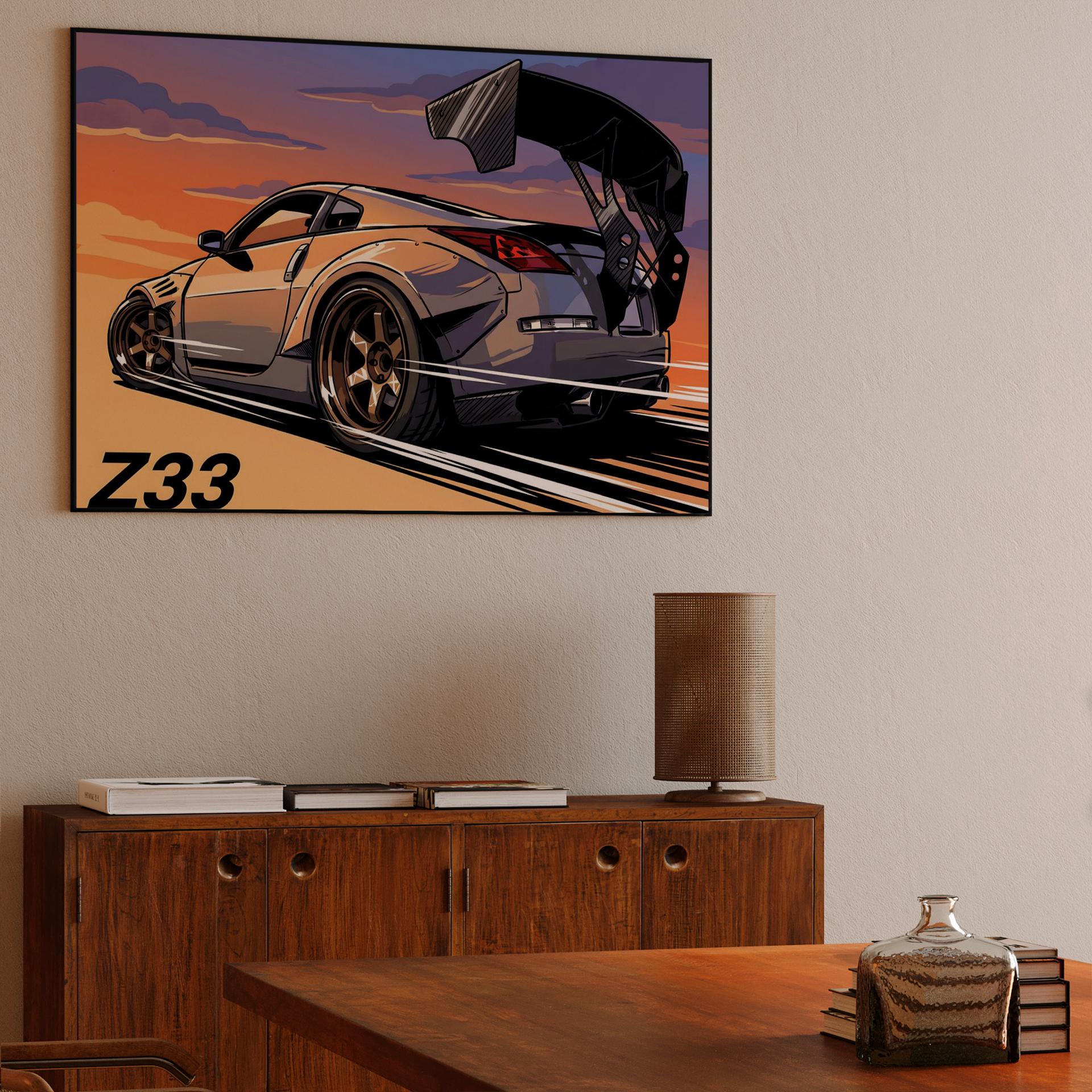 Z33 Sunset Chase: Widebody Velocity