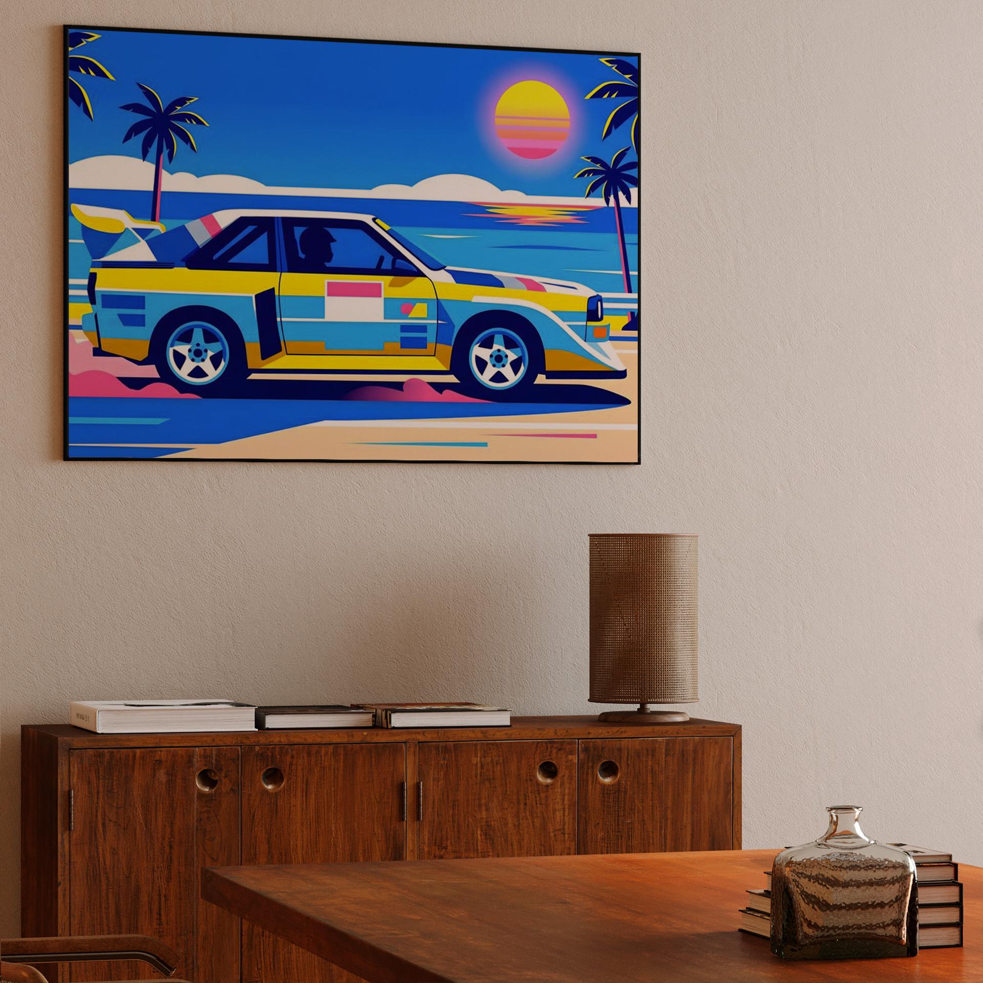 Audi Sport Quattro S1: Tropical Synthwave Drive