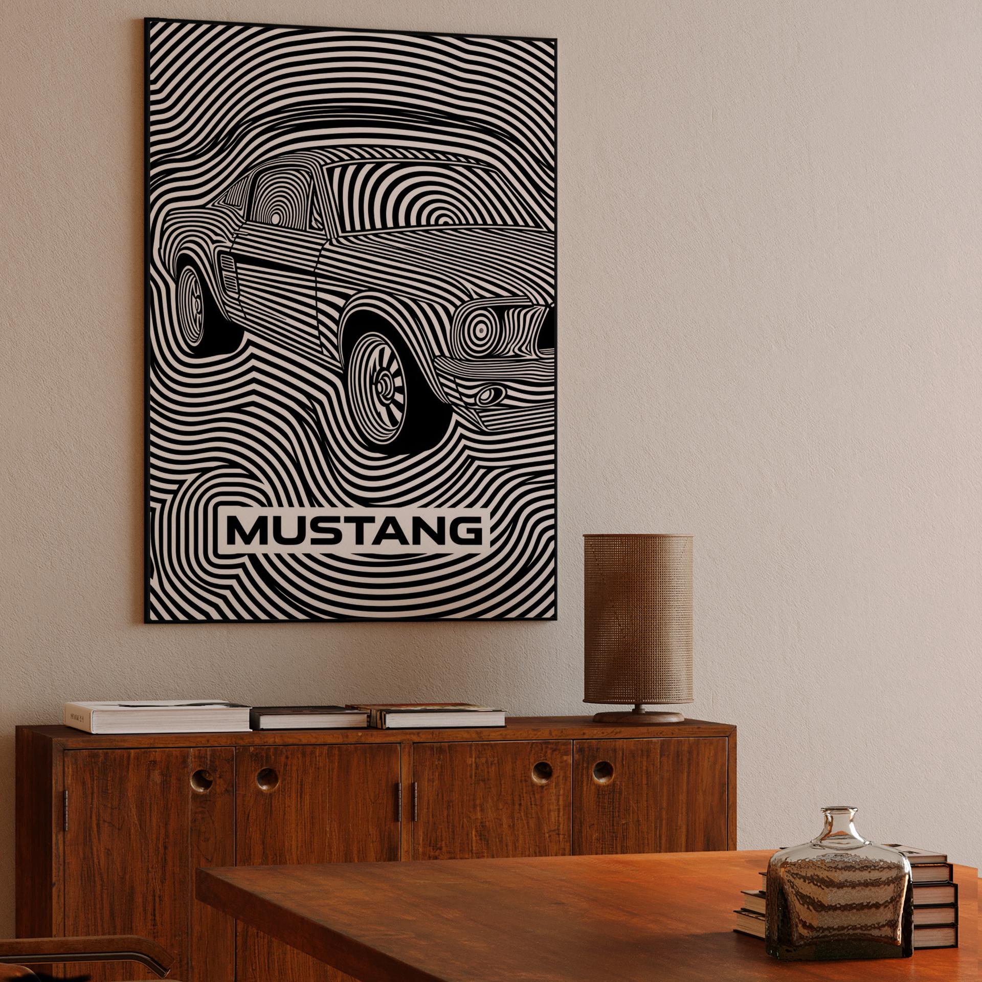 Ford Mustang Op Art Optical Pulse