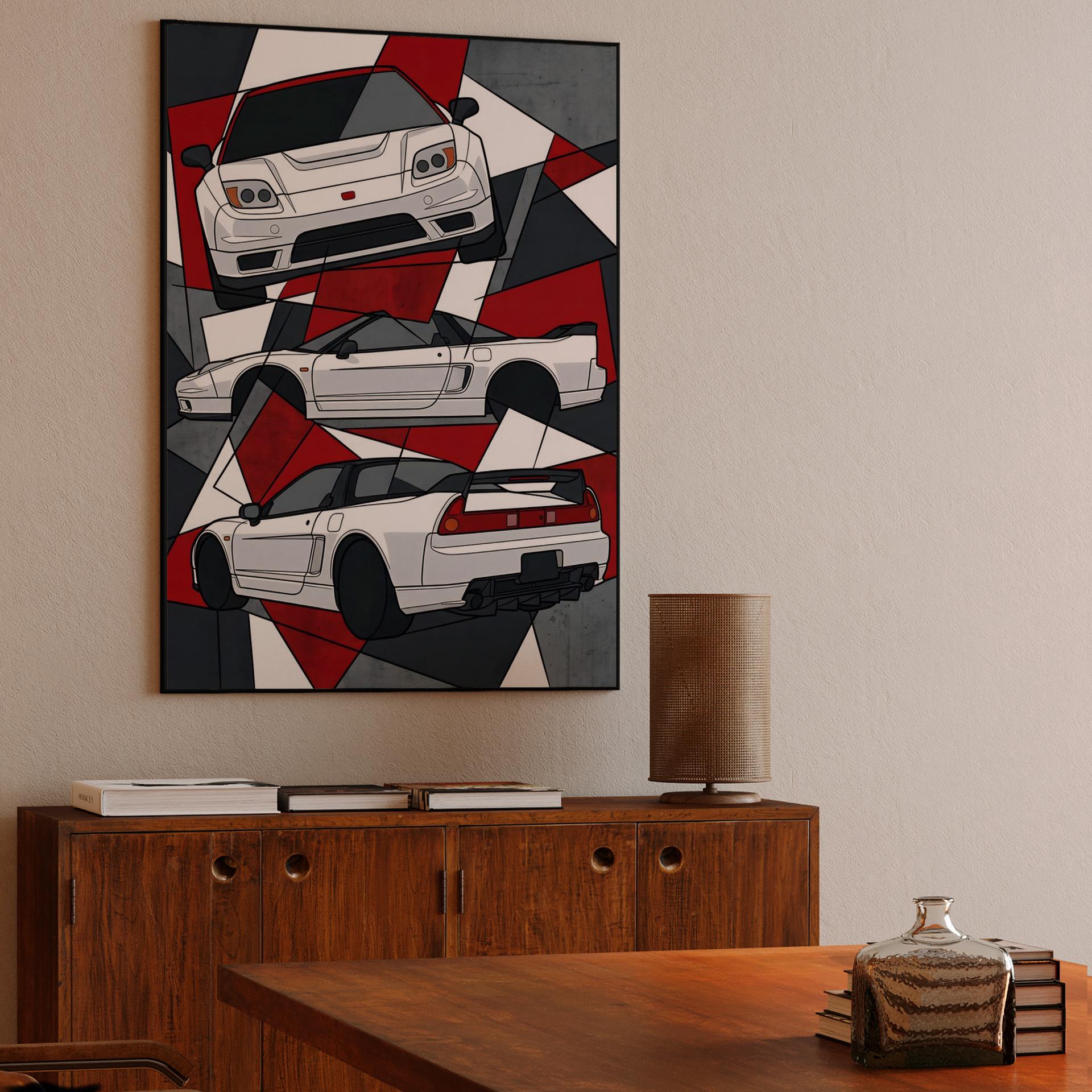 NSX Geometric Mosaic: A Supercar Study