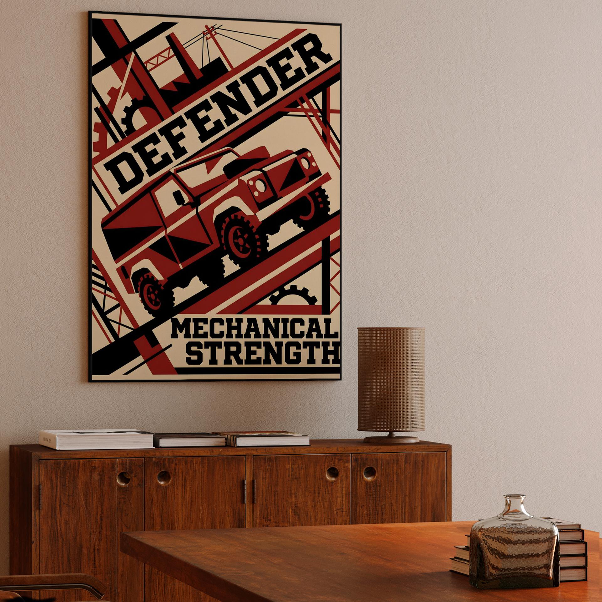 Mechanical Strength Defender Constructivist Art