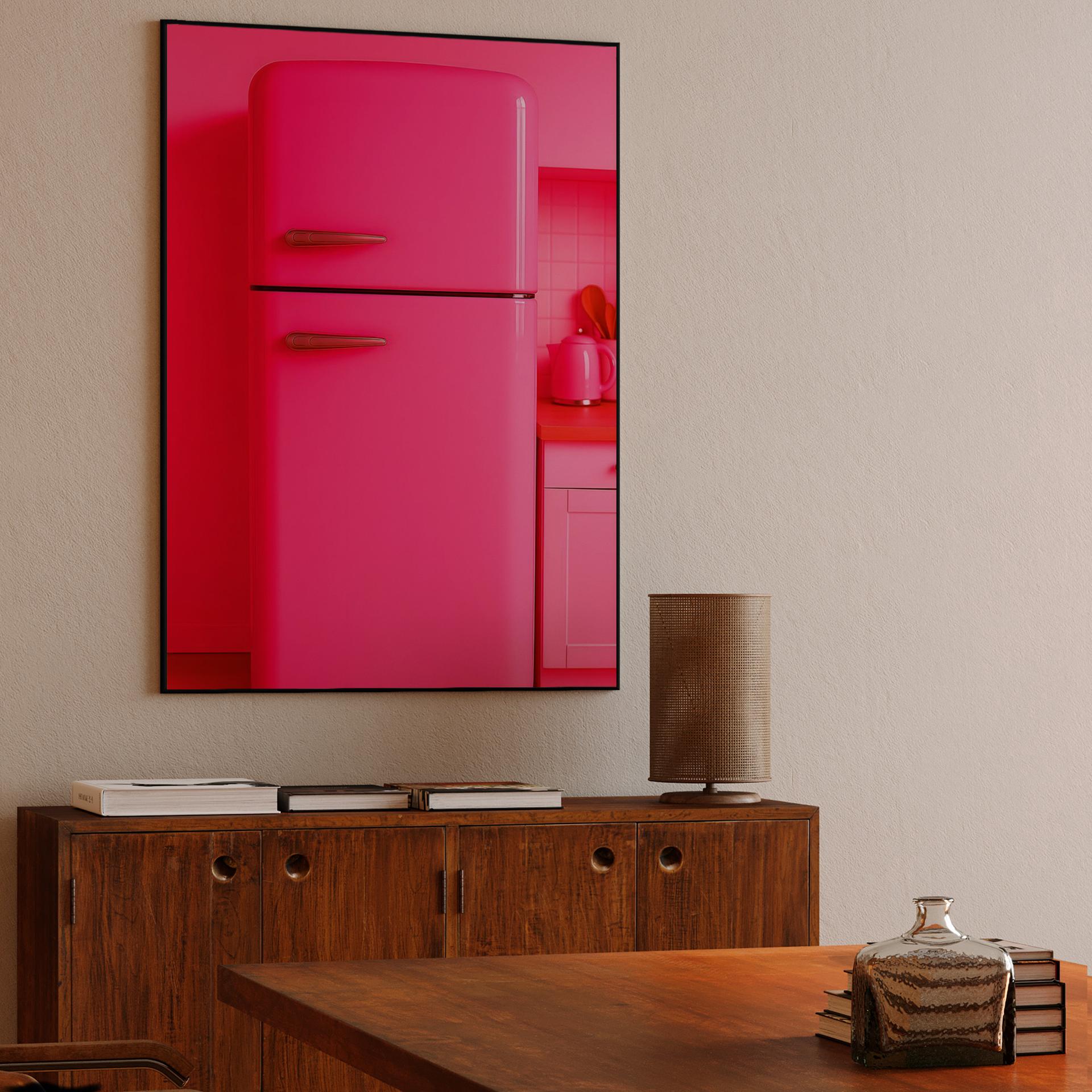 Retro Pink Refrigerator