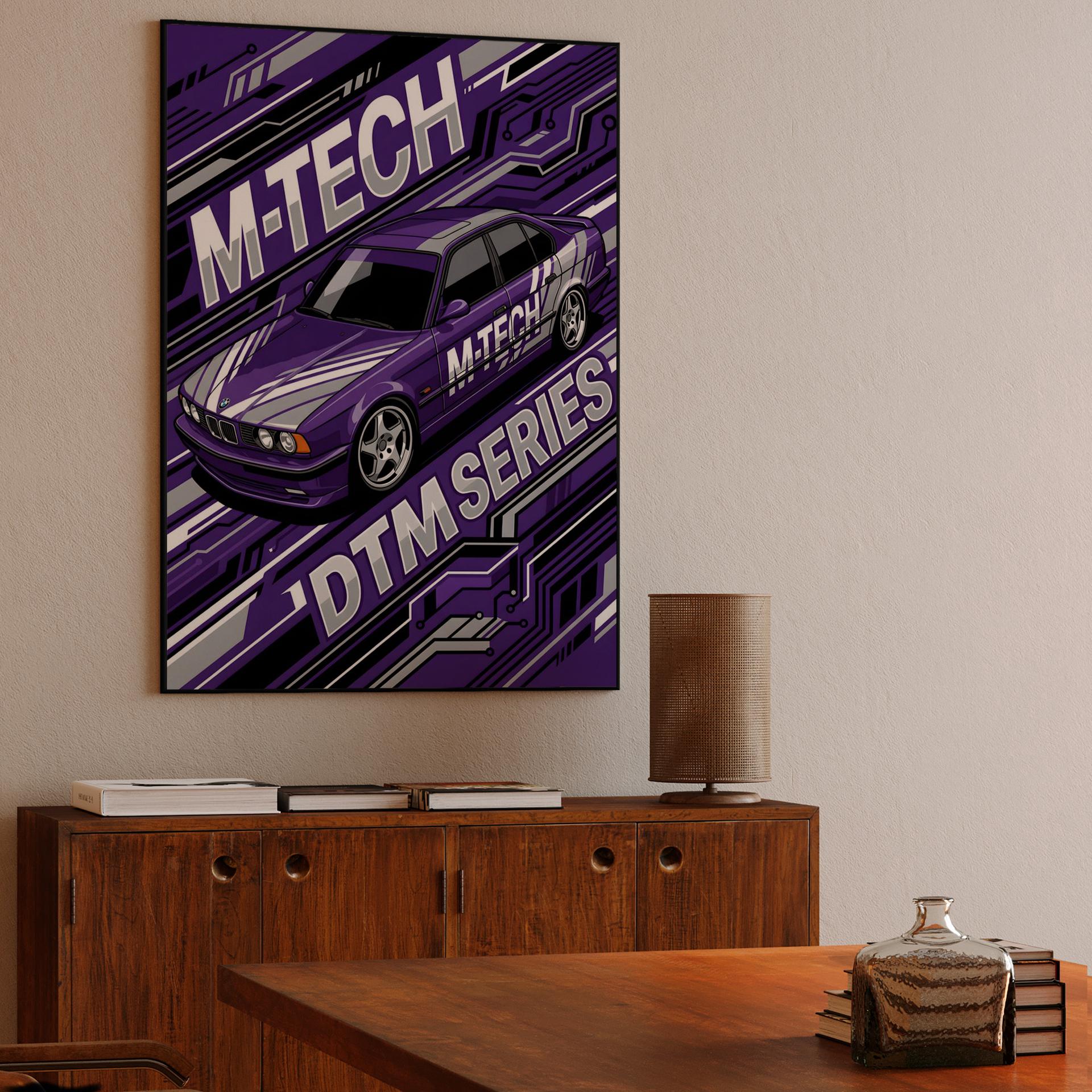 BMW E34 M5 M-Tech DTM Racing Illustration