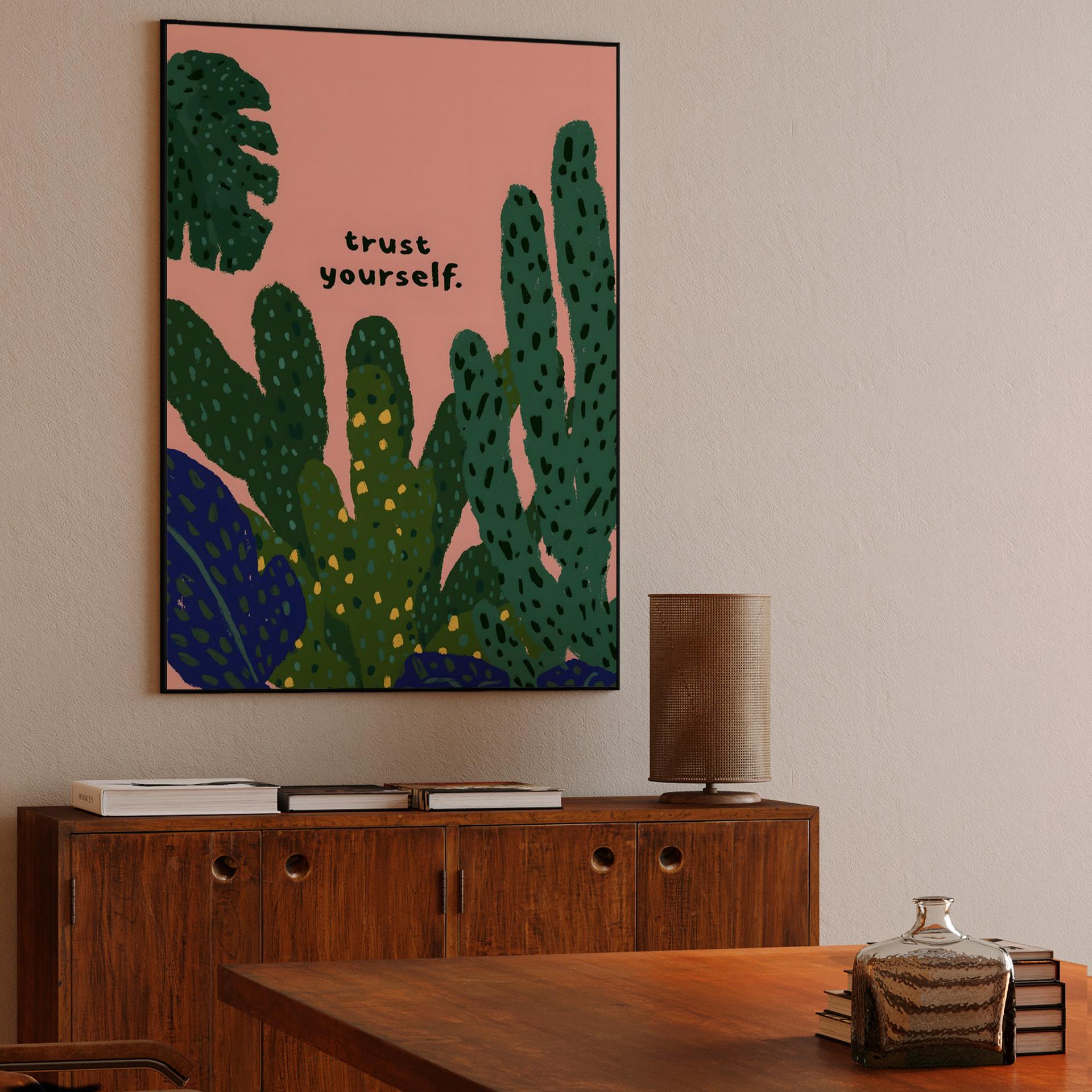 Trust Yourself Cacti Illustration