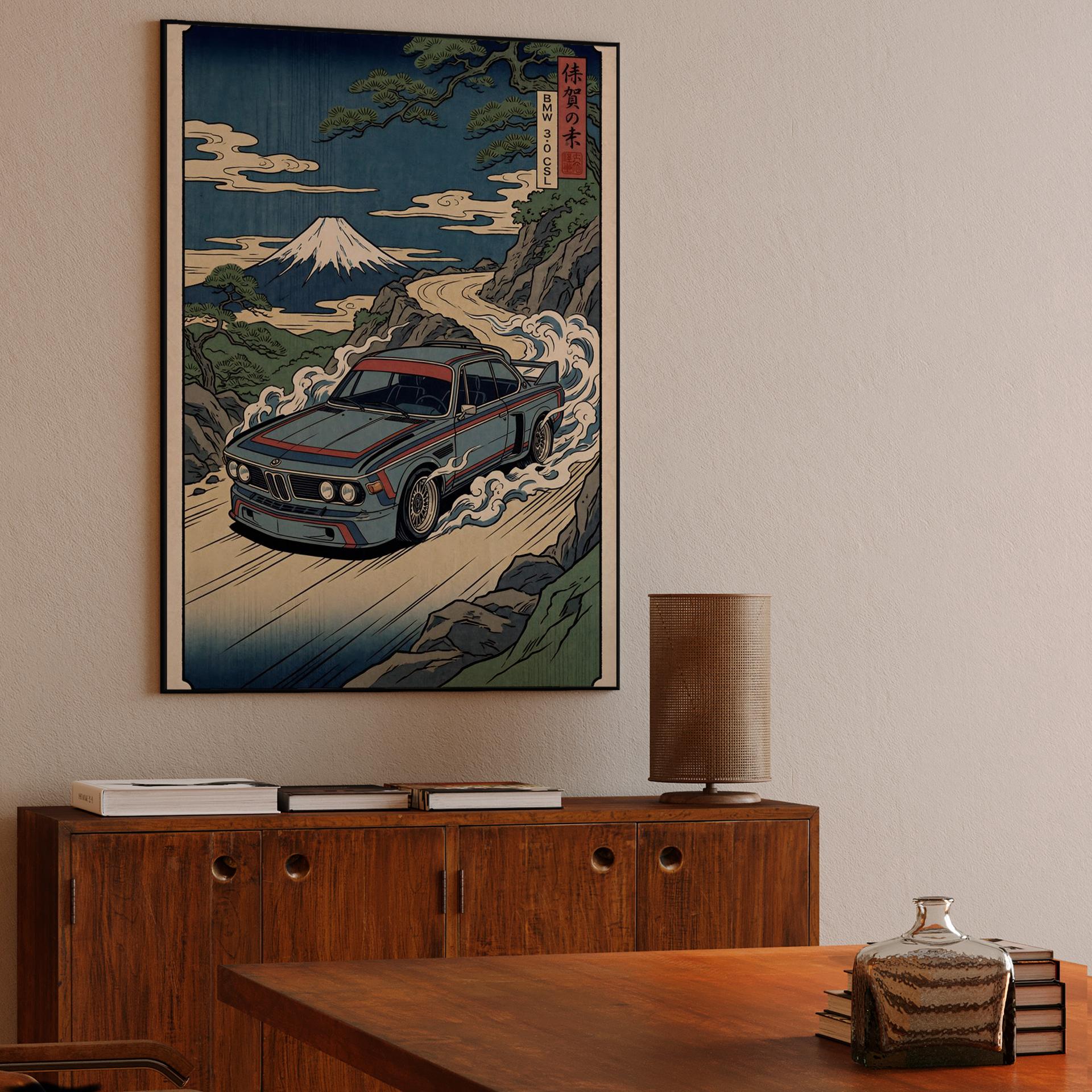 BMW 3.0 CSL Mount Fuji Ukiyo-e
