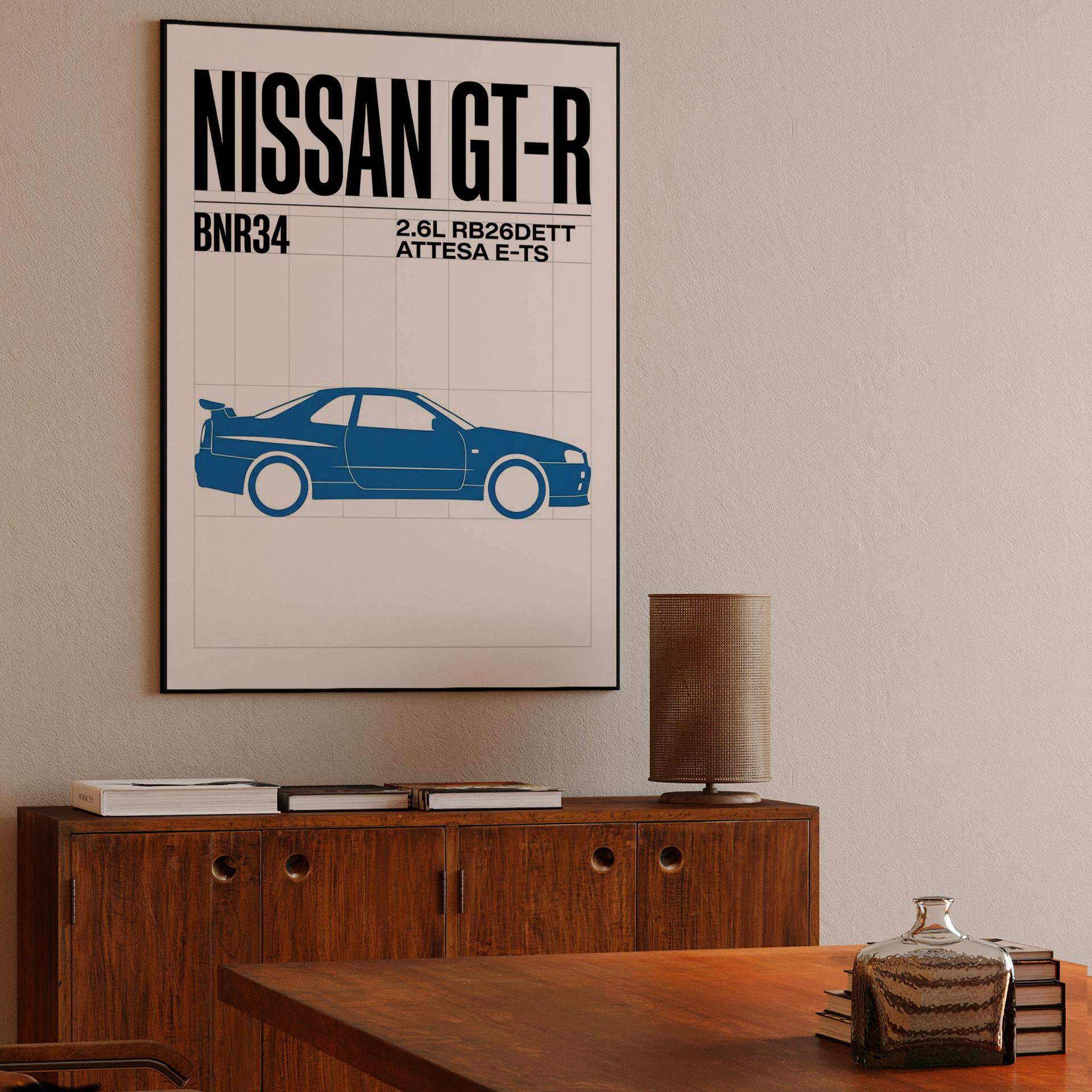 Nissan GT-R BNR34 Minimalist Spec Sheet
