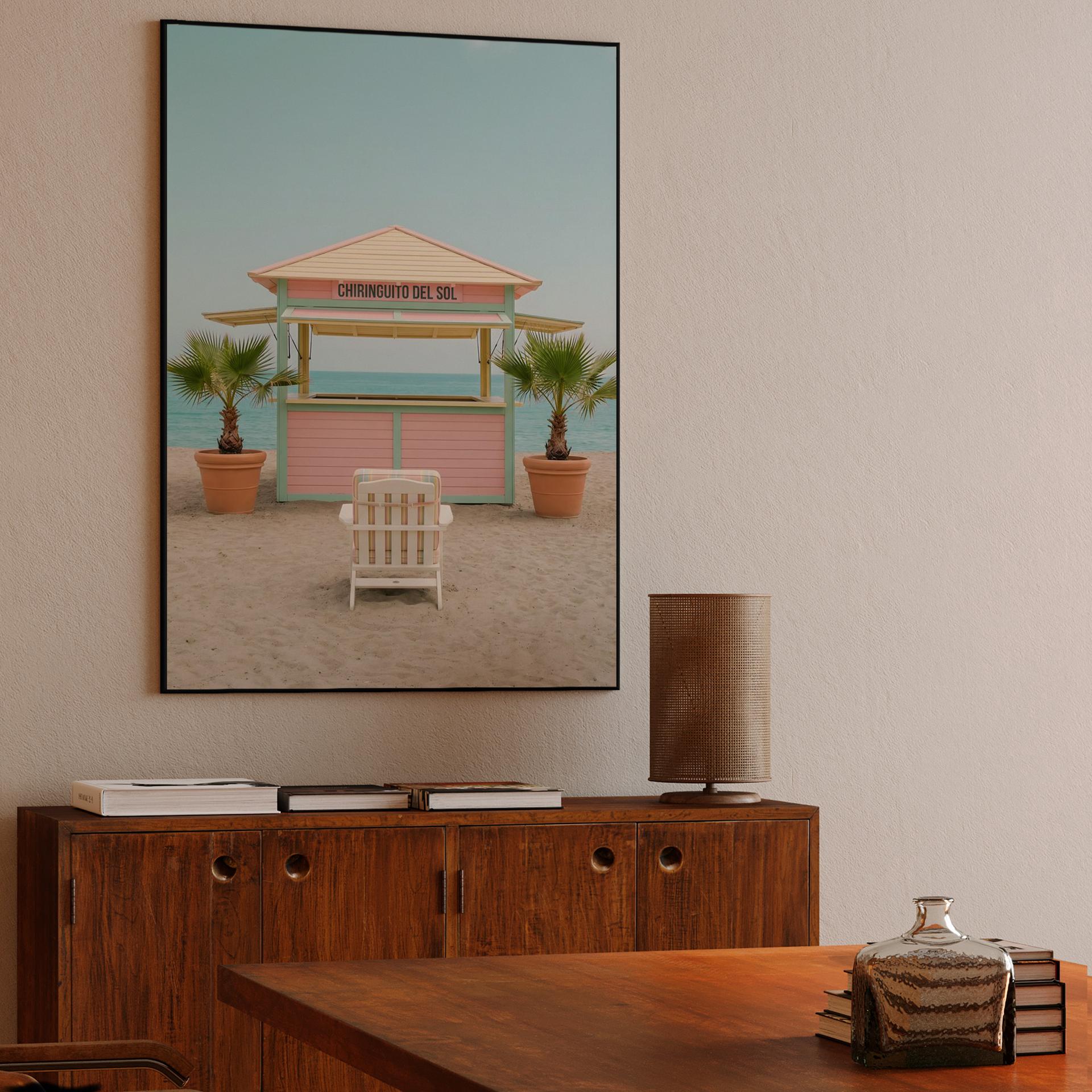 Chiringuito del Sol: Minimalist Pastel Beach Kiosk