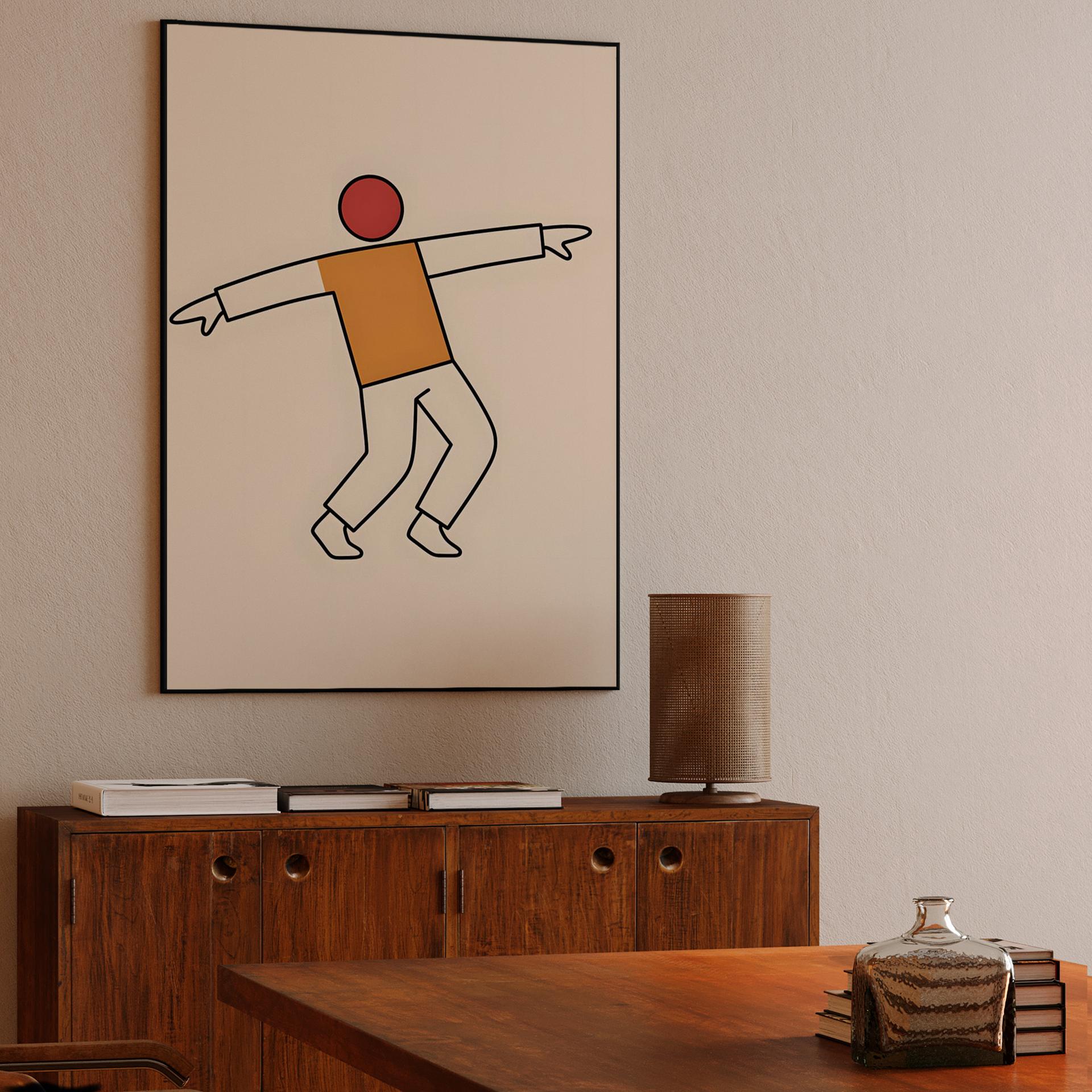 Geometric Dancing Figure